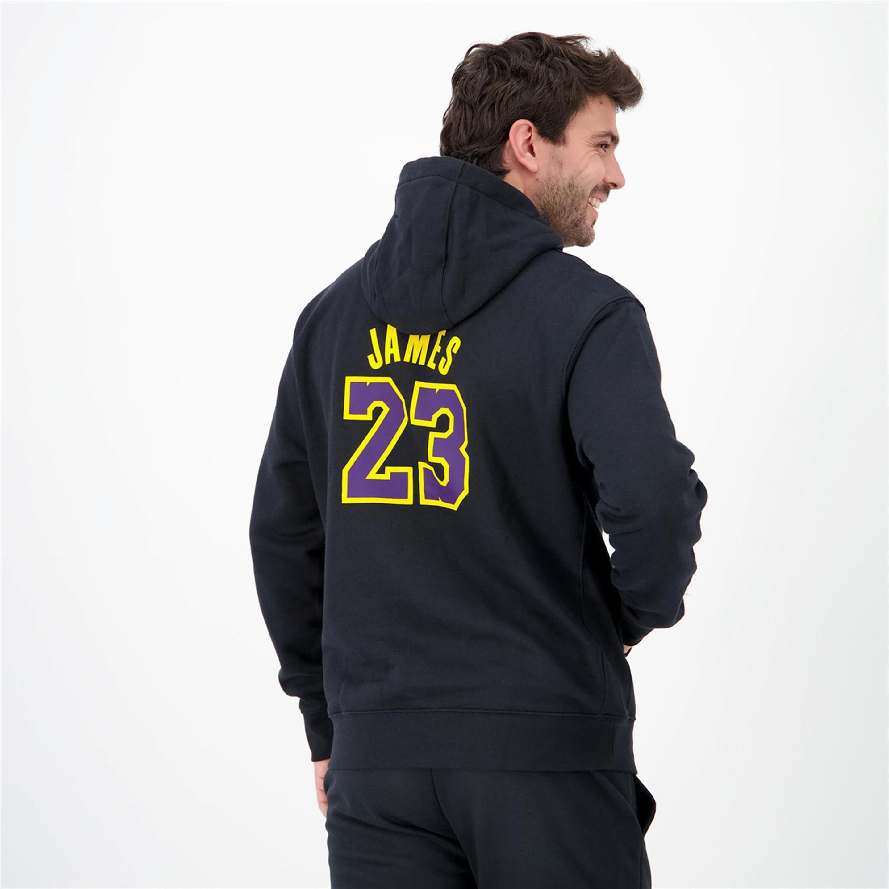 Nike L James Lakers - Negro - Sudadera Baloncesto Hombre