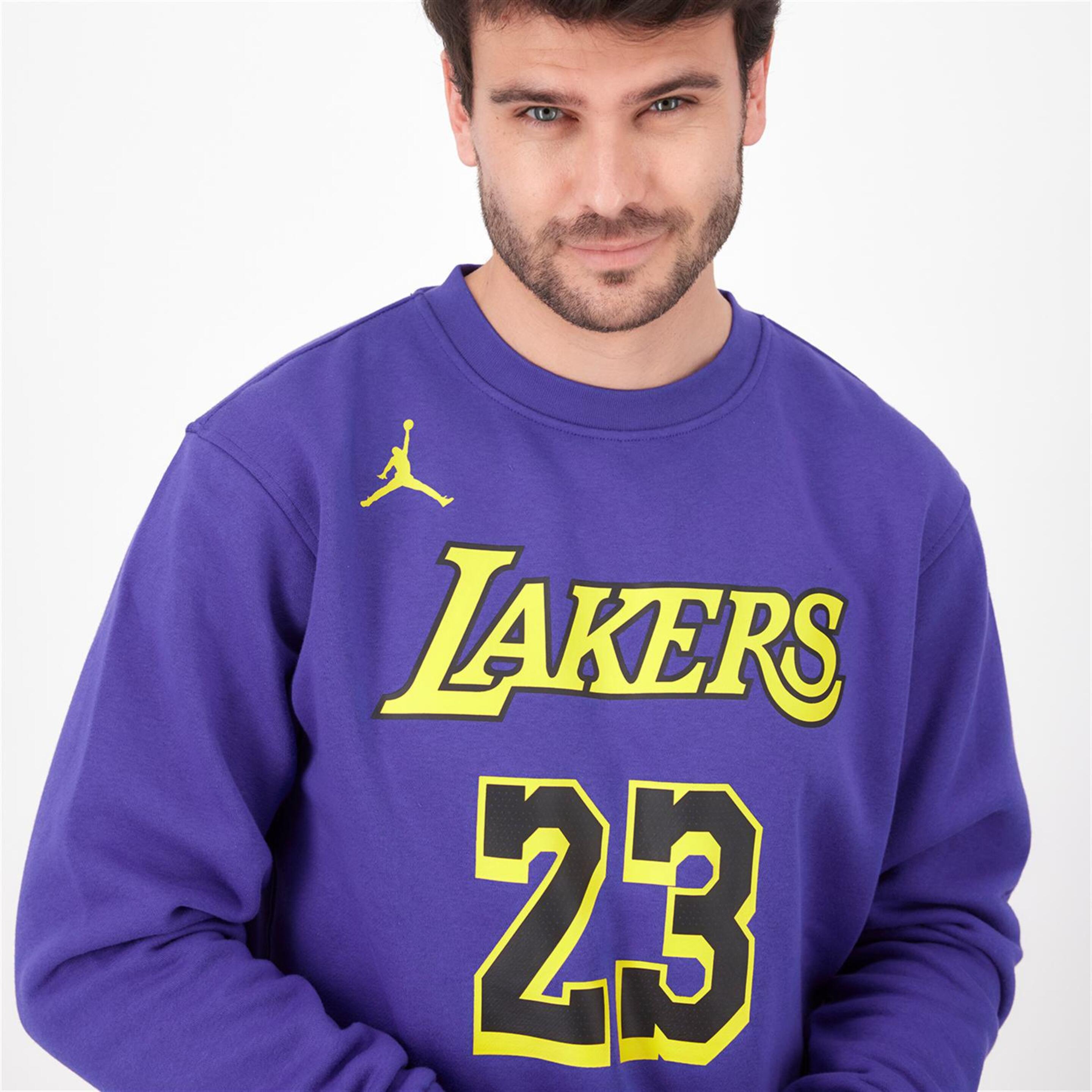 Jordan L James Lakers - Malva - Sudadera Baloncesto Hombre