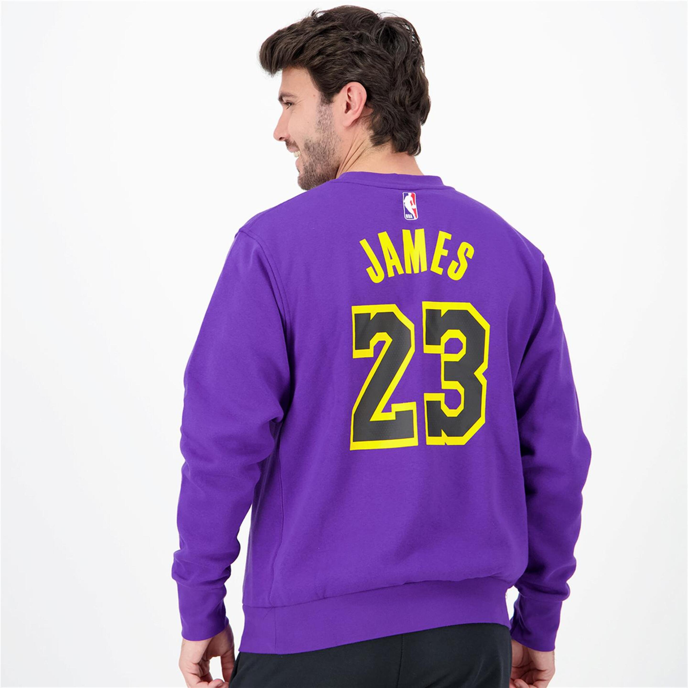 Nike L James Lakers - Malva - Sudadera Baloncesto Hombre