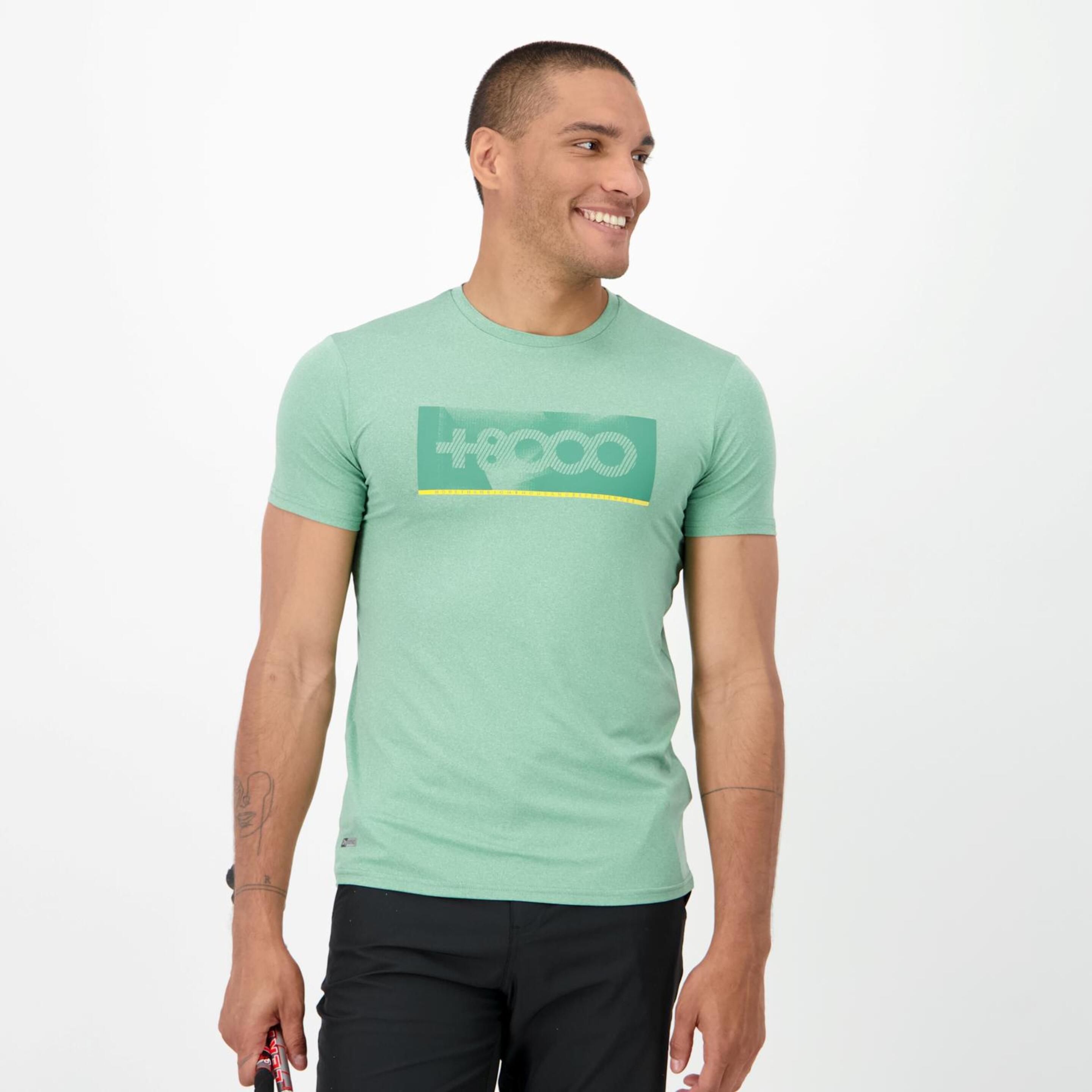 +8000 Davos - verde - Camiseta Montaña Hombre