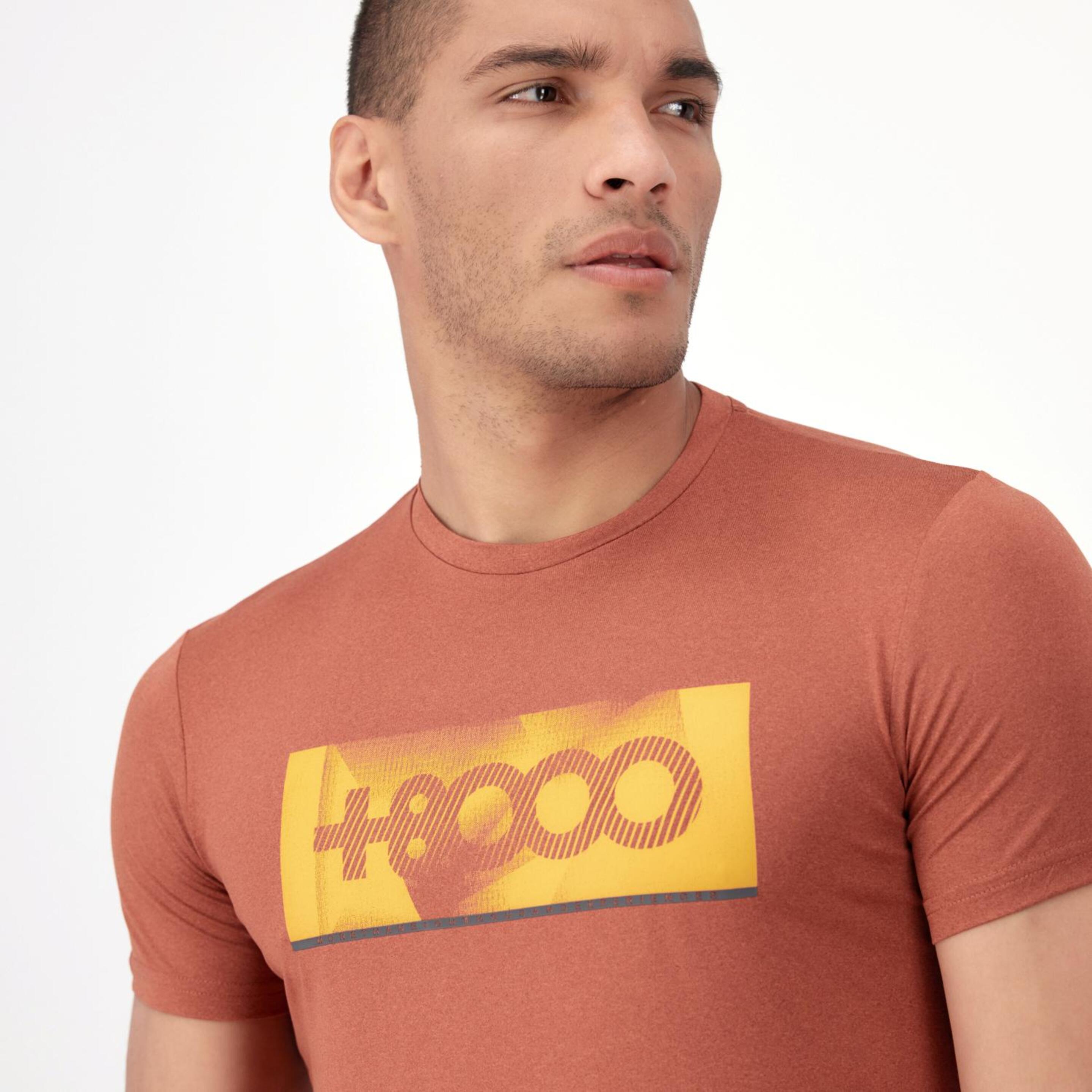 +8000 Lasten - Naranja - Camiseta Montaña Hombre