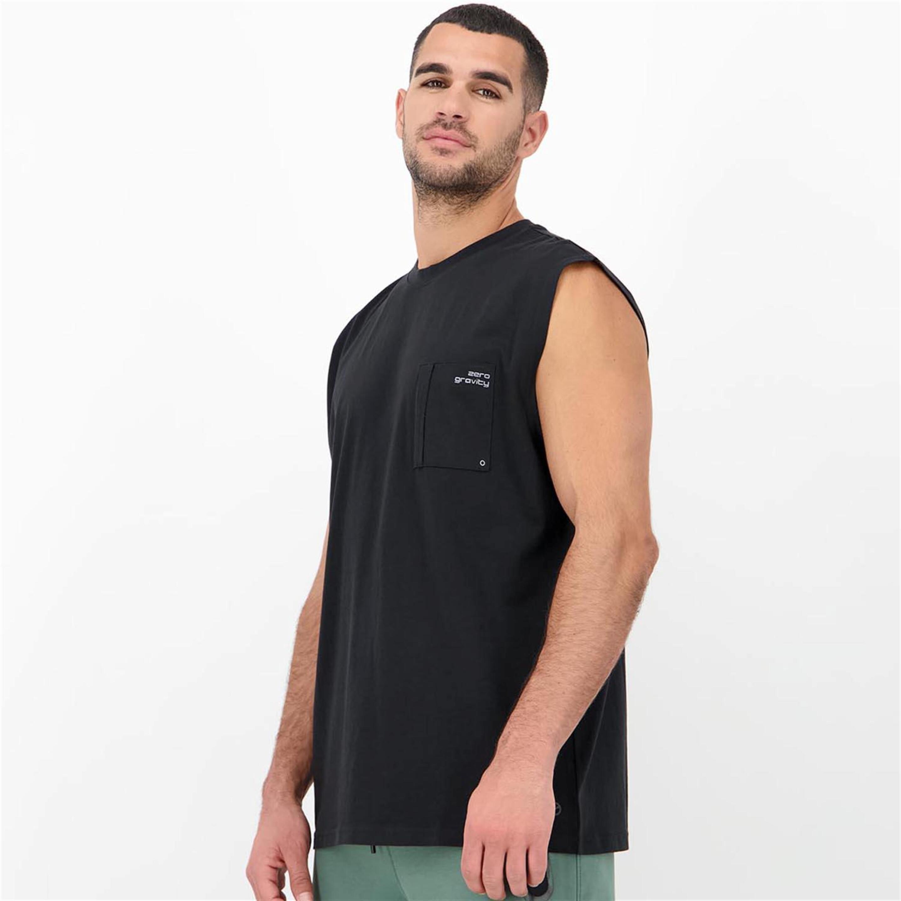 Silver Unlimited - Negro - Camiseta Sin Mangas Hombre