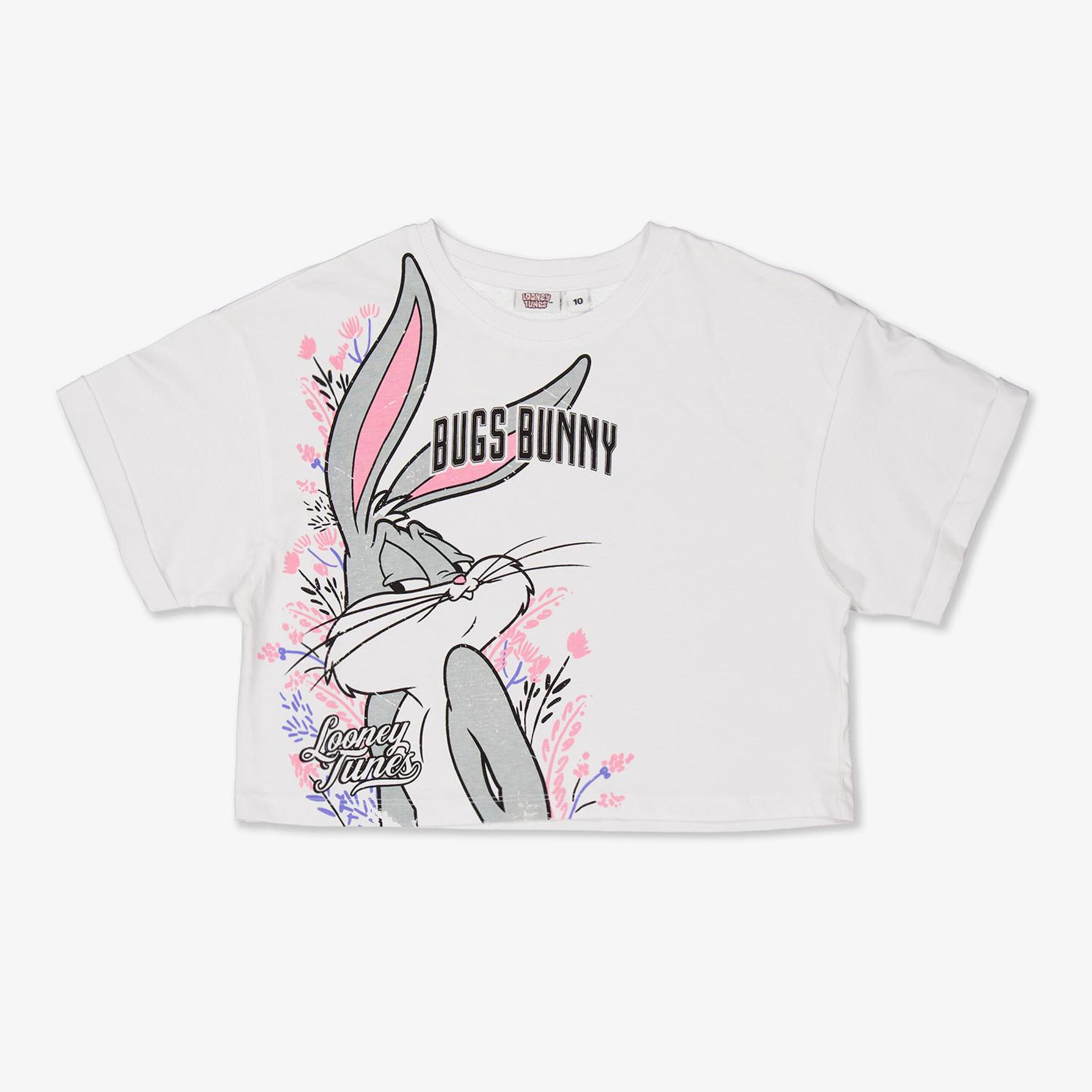 T-shirt Bugs Bunny - blanco - T-shirt Crop Rapariga Warner