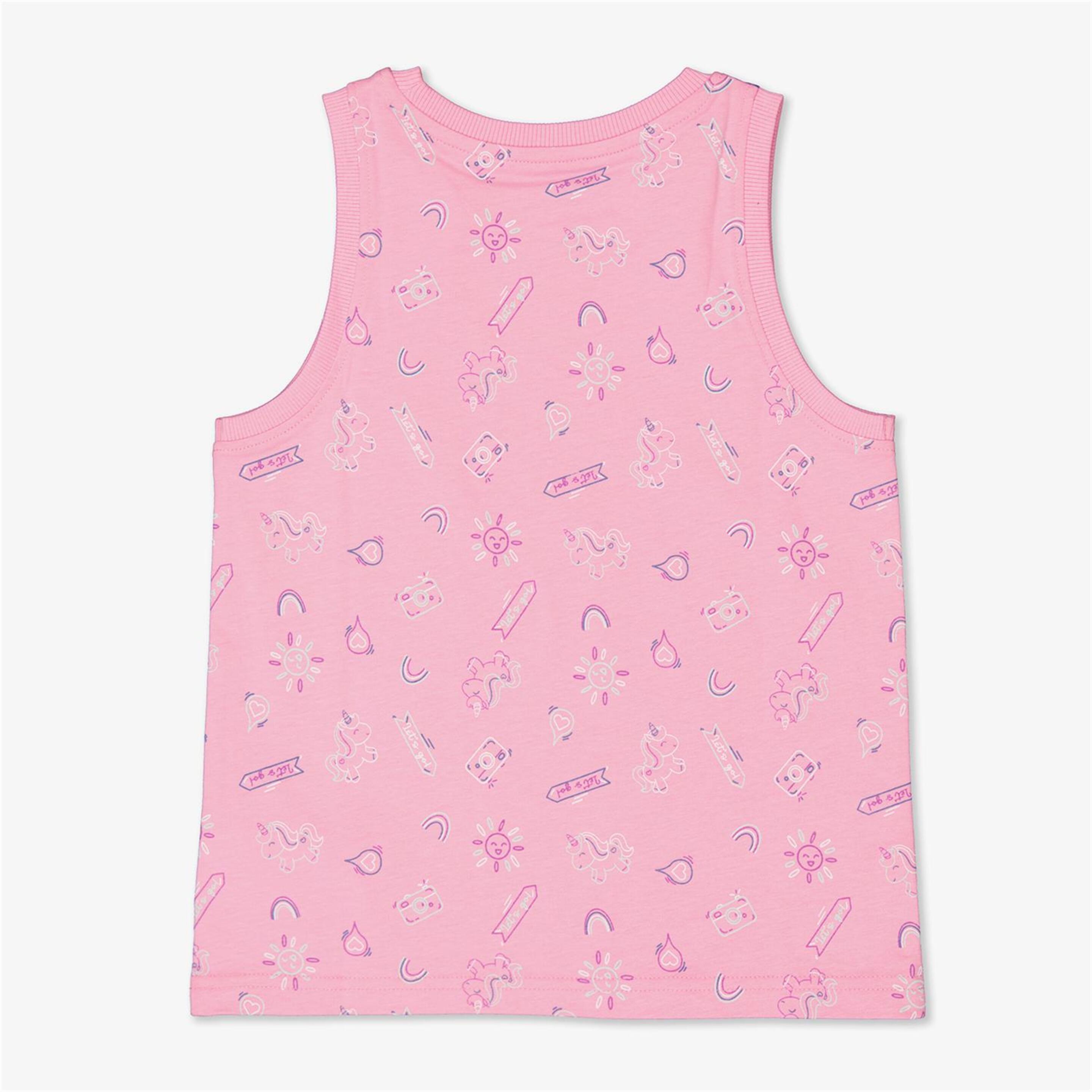 Camiseta Up - Rosa - Camiseta Tirantes Niña