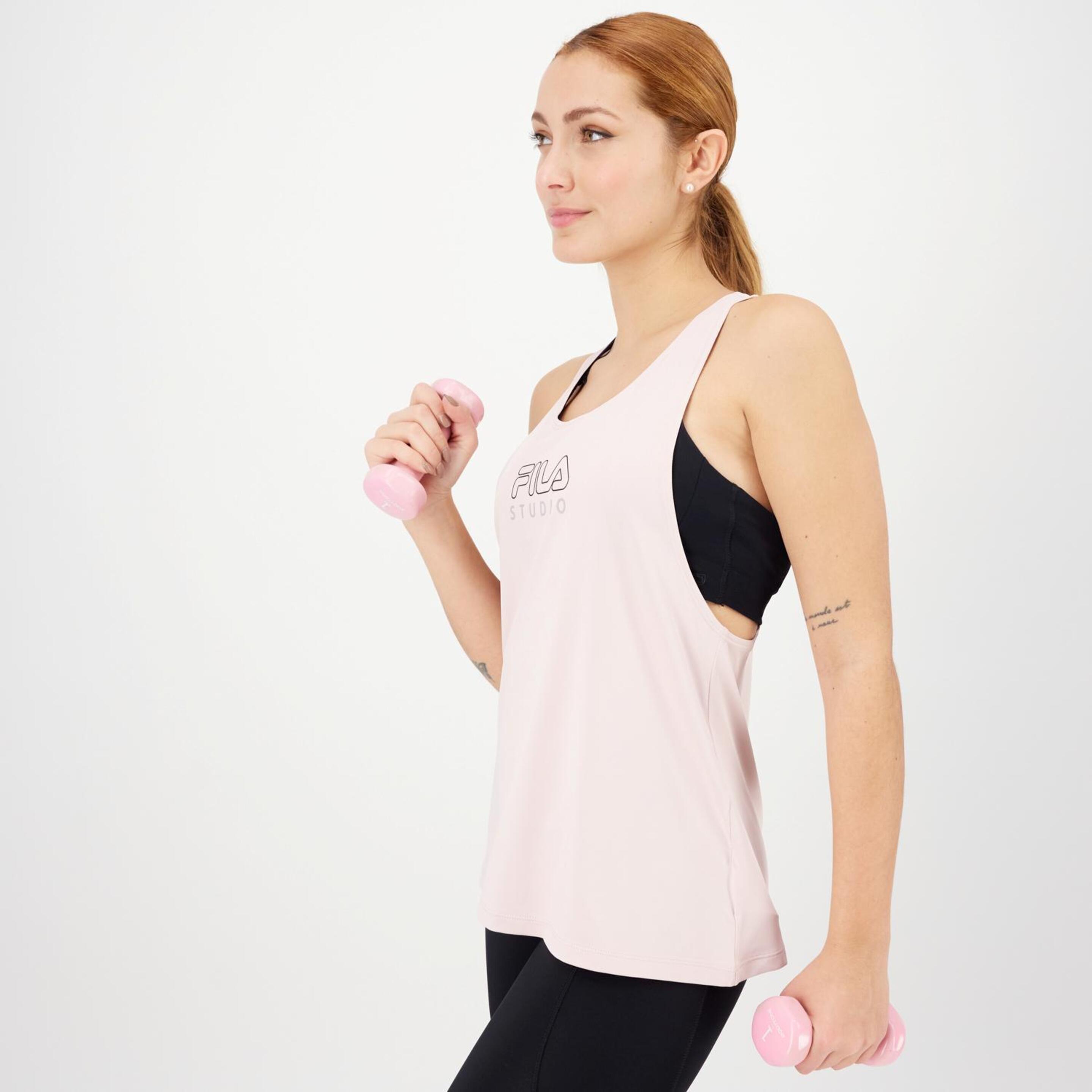 Camiseta Fila - Rosa - Camiseta Fitness Mujer