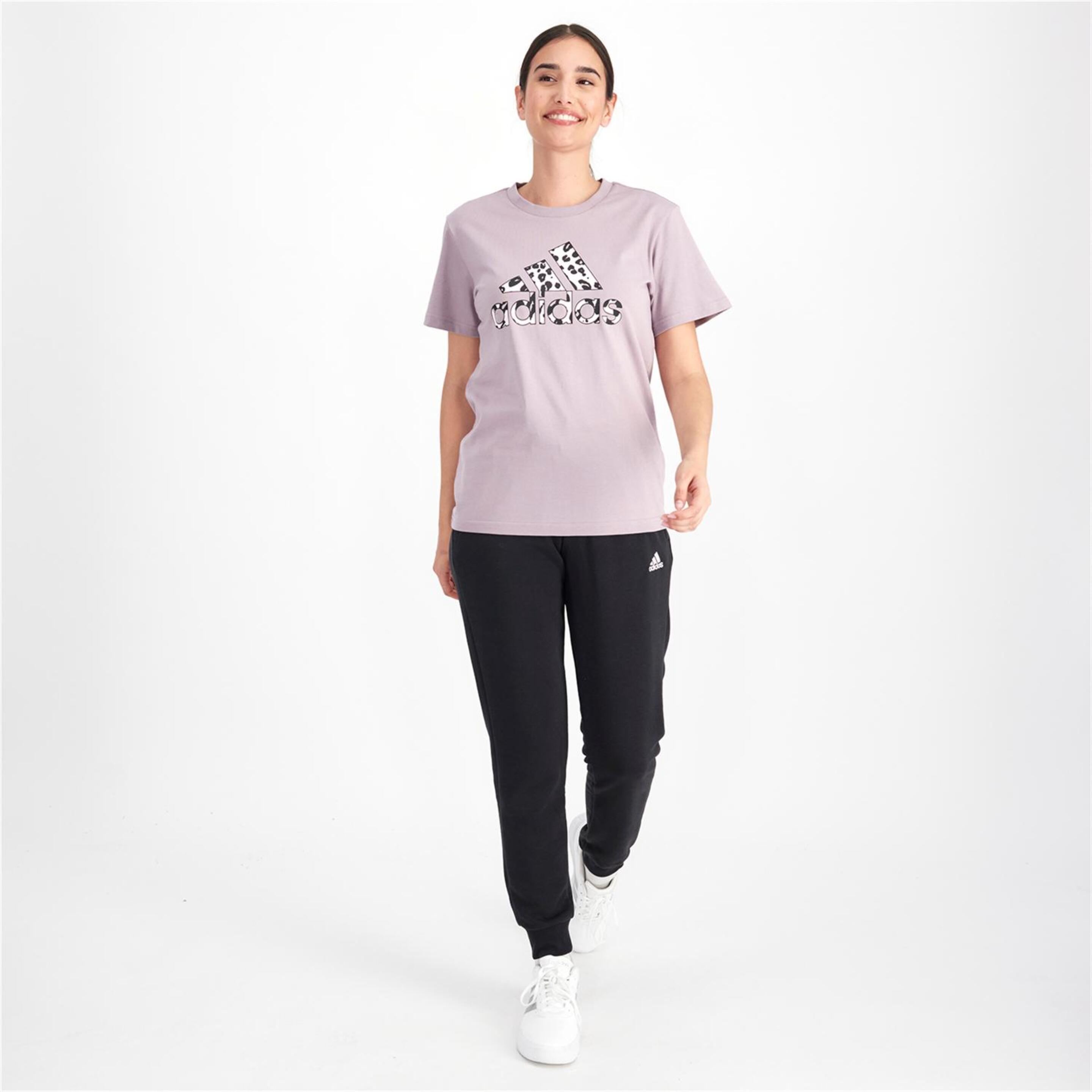 adidas 3 Stripes Mauve - Morado - Camiseta Mujer  | Sprinter