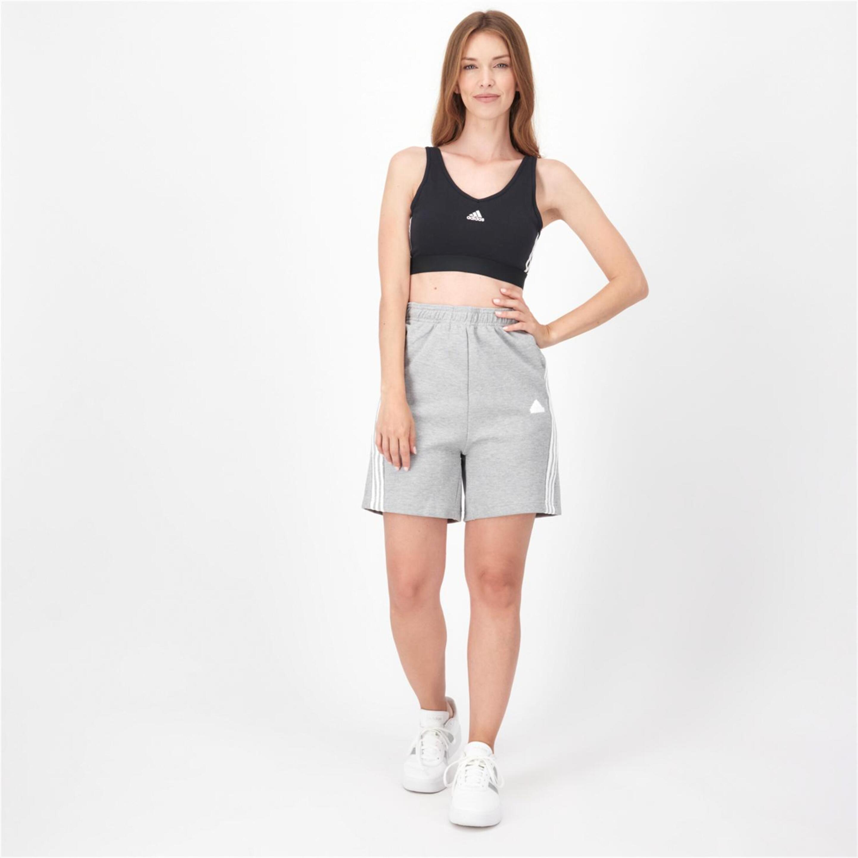 adidas 3 Stripes - Gris - Pantalón Mujer  | Sprinter
