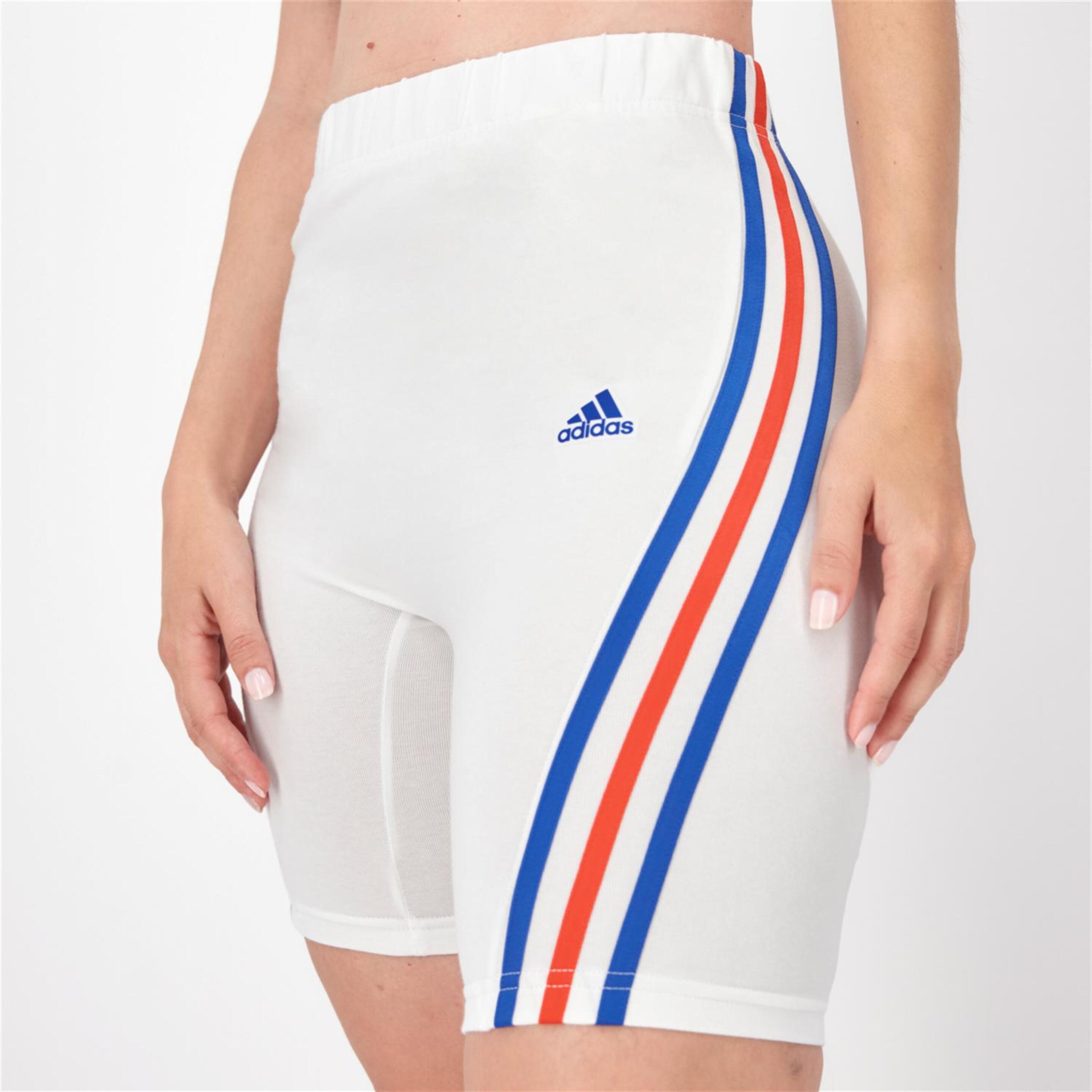 adidas 3 Stripes - blanco - Leggings Ciclista Mulher