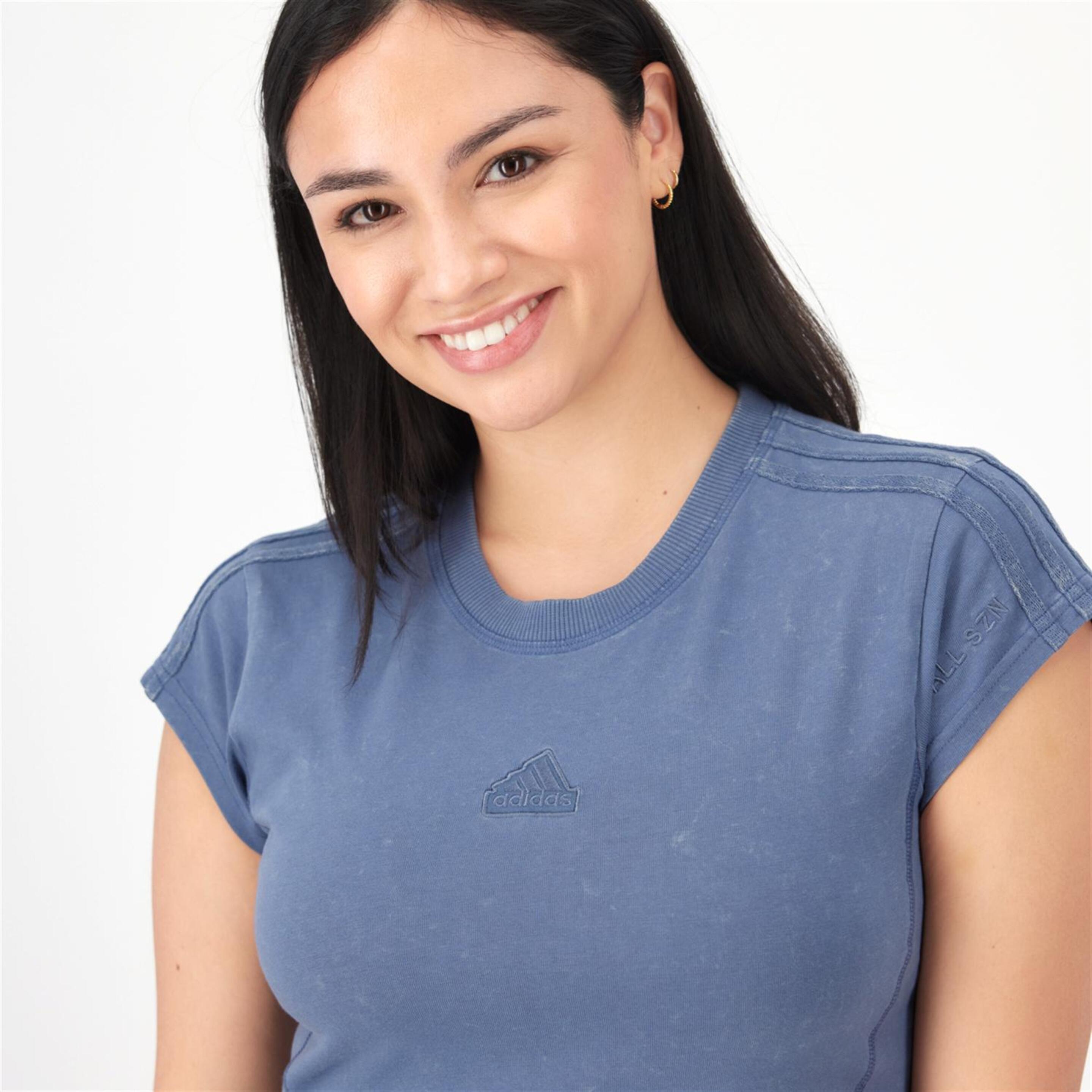 adidas Marble - Azul - T-shirt Crop Mulher | Sport Zone