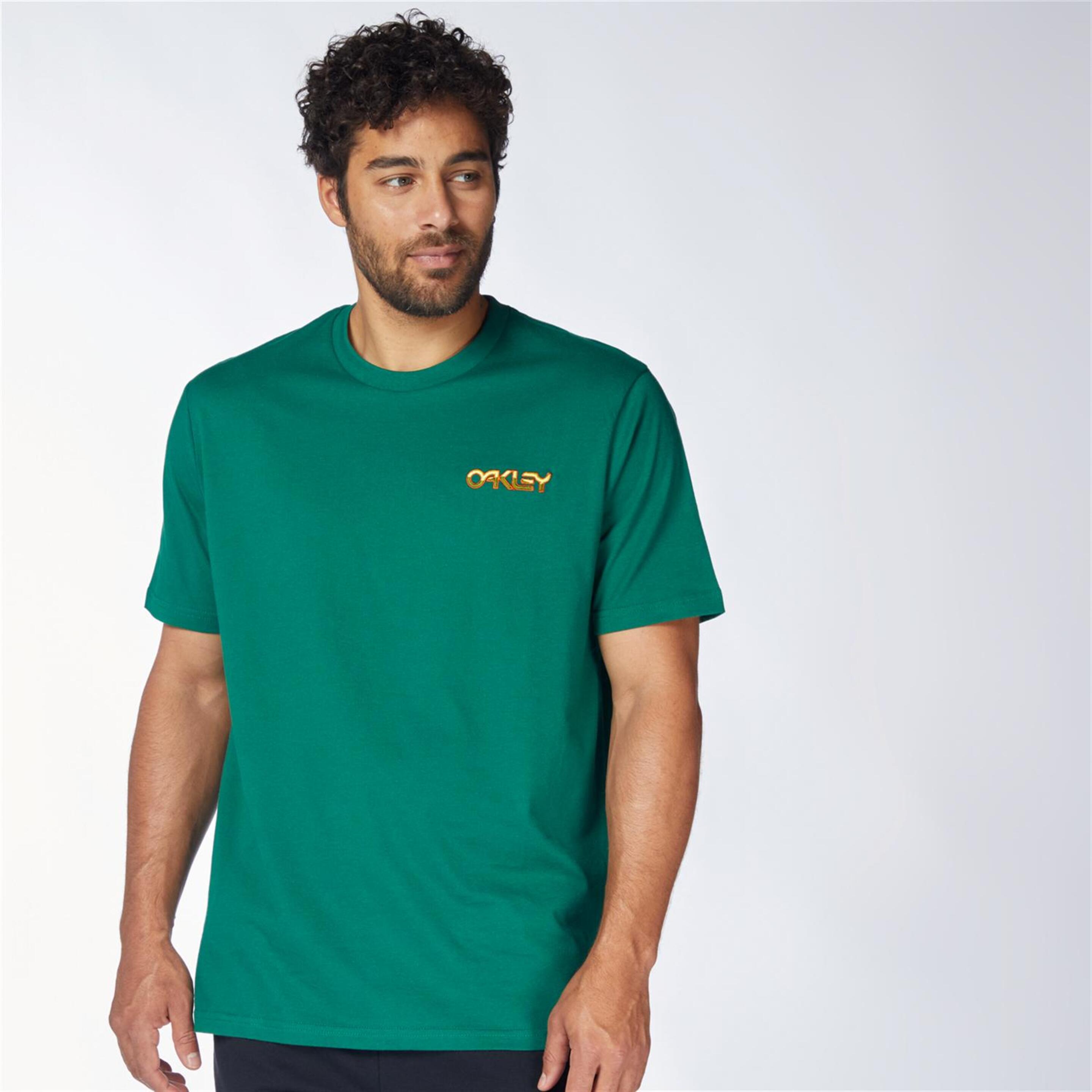 Oakley Dipped B1b - verde - Camiseta Montaña Hombre