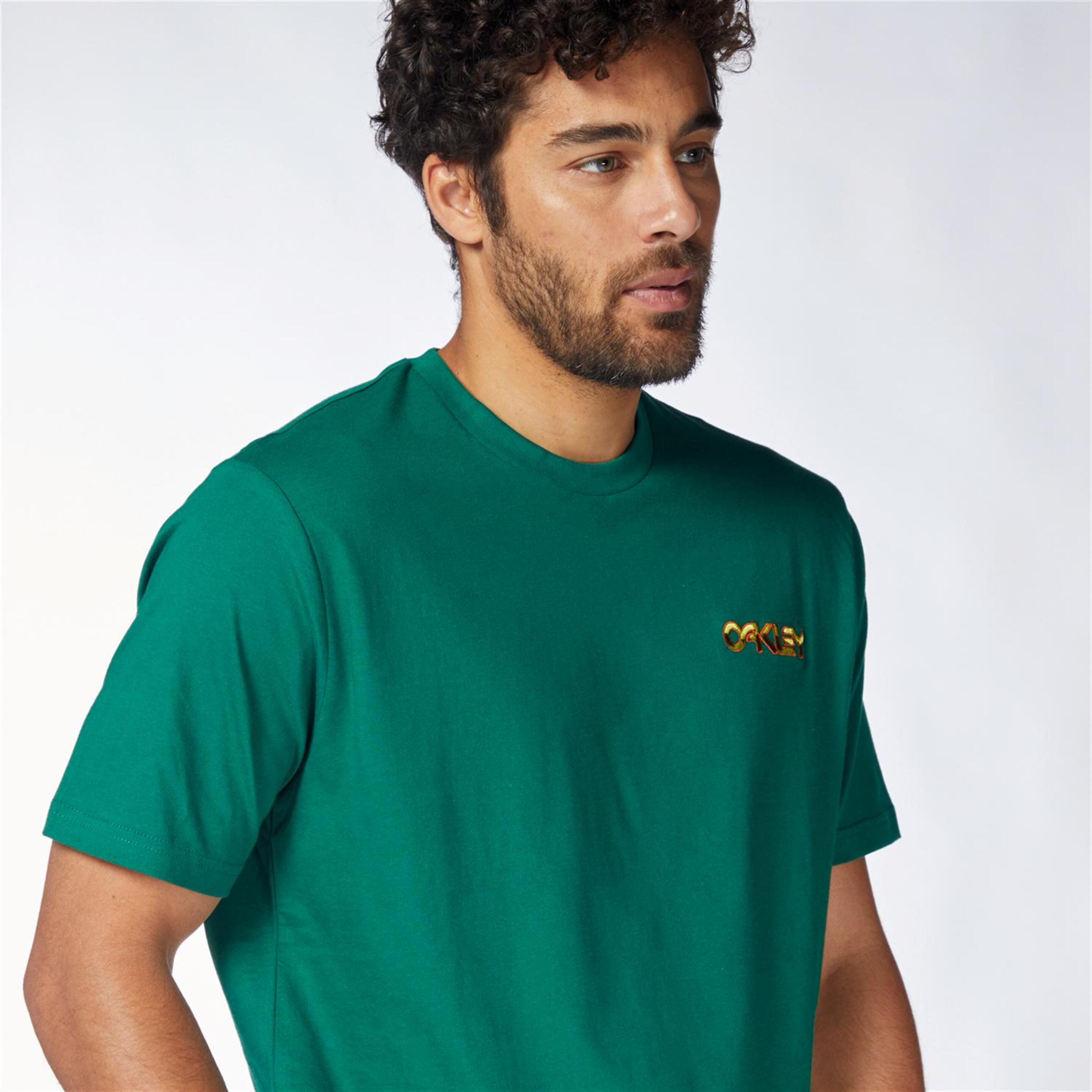 Oakley Dipped B1B - Verde - Camiseta Montaña Hombre