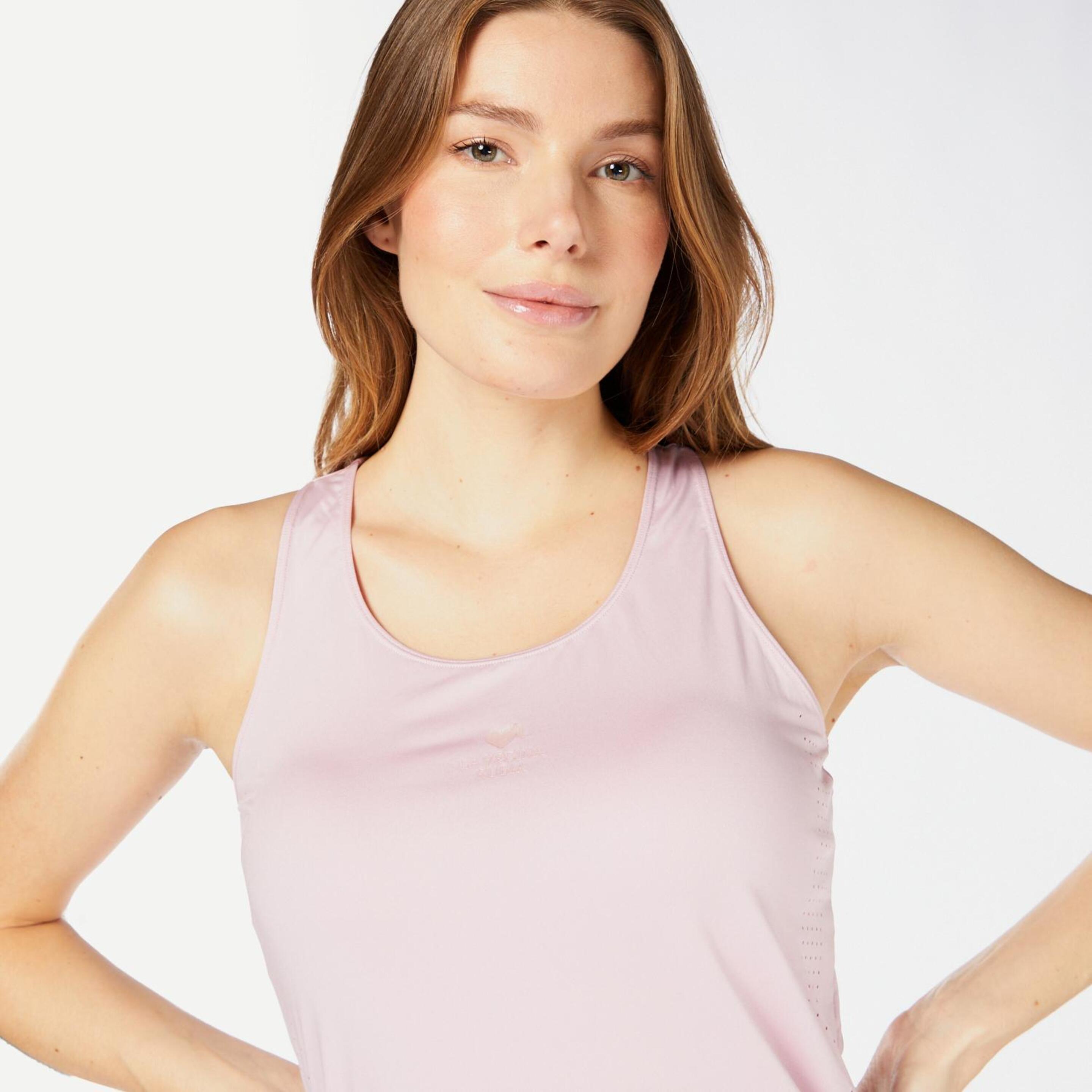Camiseta La Vecina Rubia - Rosa - Camiseta Tirantes Mujer