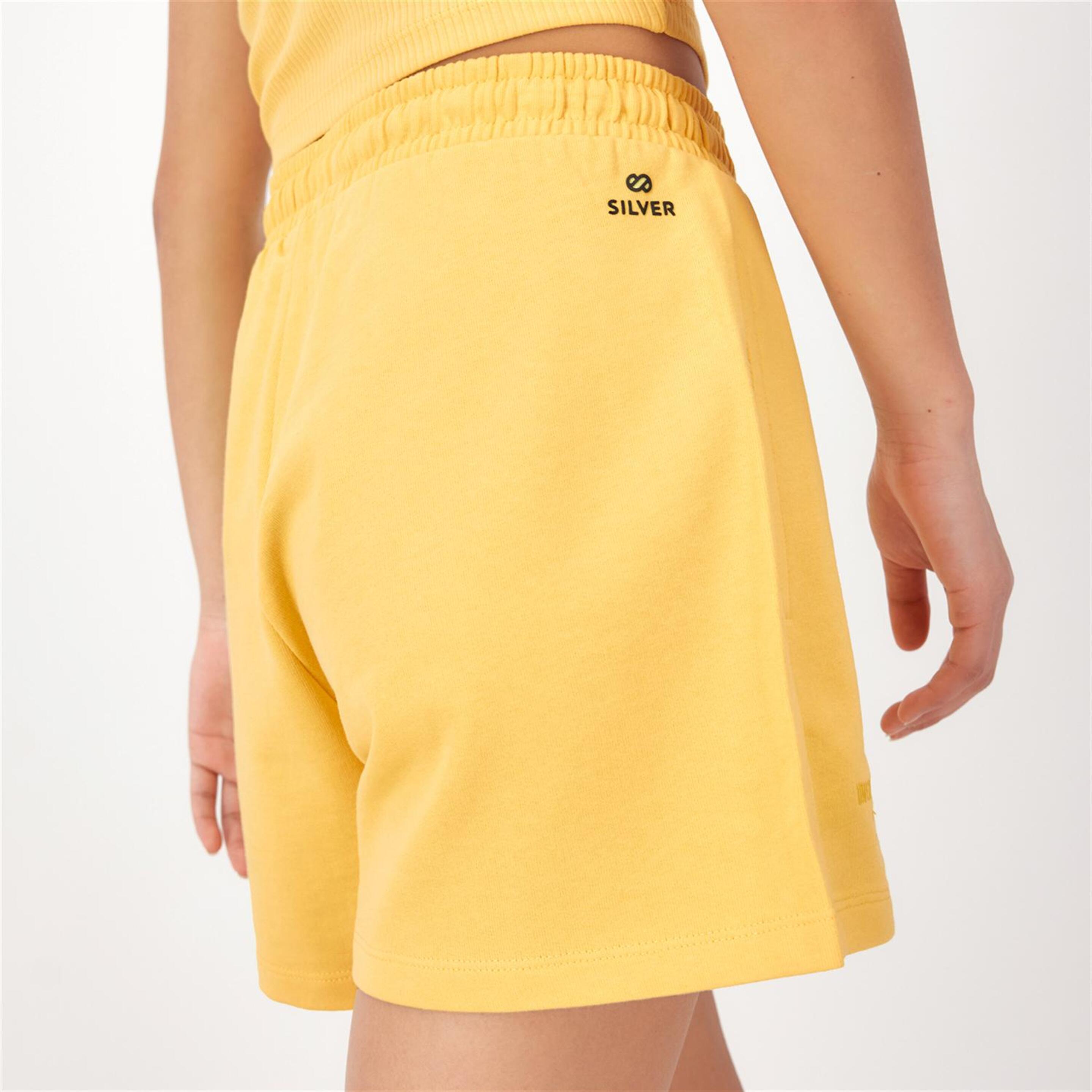 Silver Minimal - Amarillo - Pantalón Corto Mujer