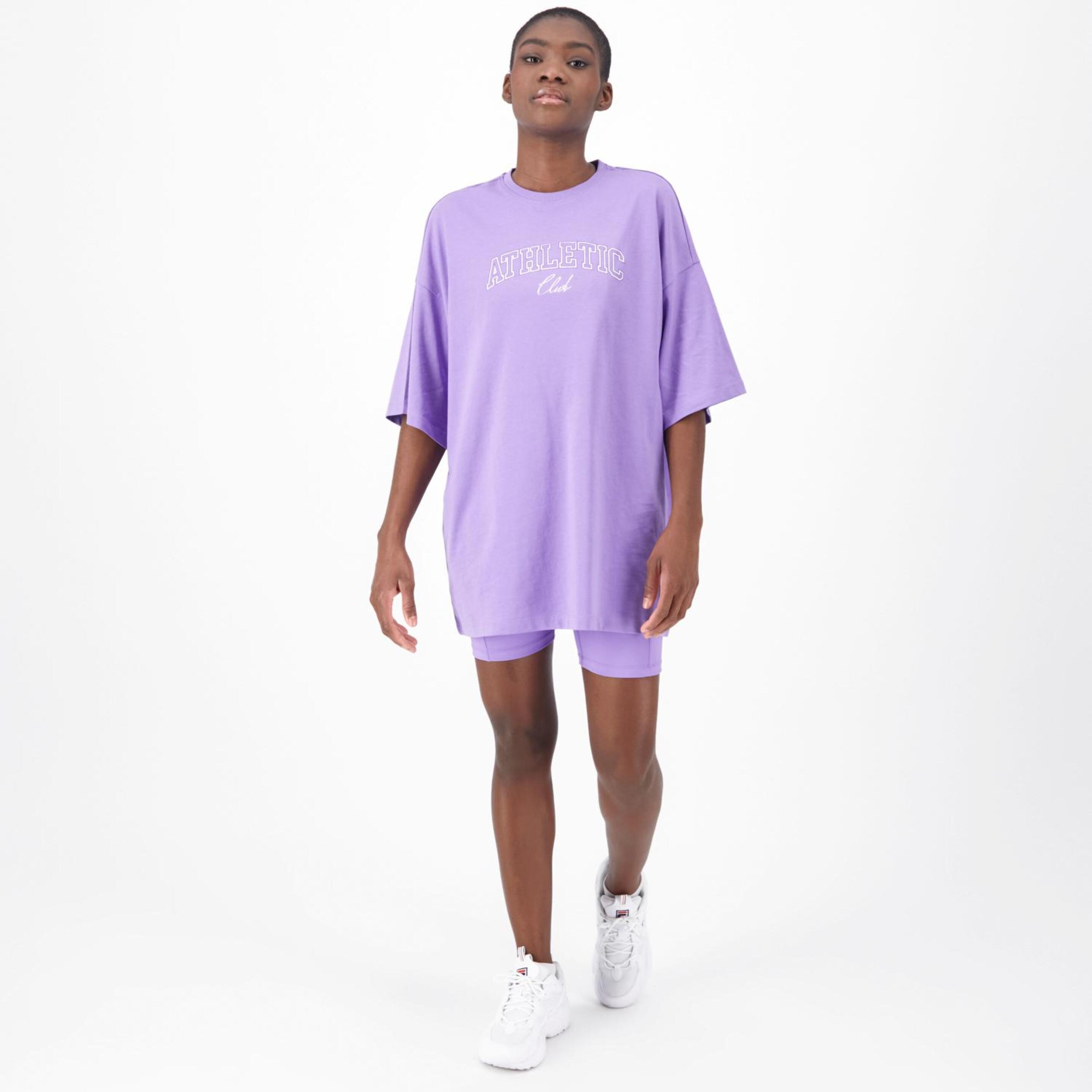 Silver Athletic - Morado - Camiseta Oversize Mujer