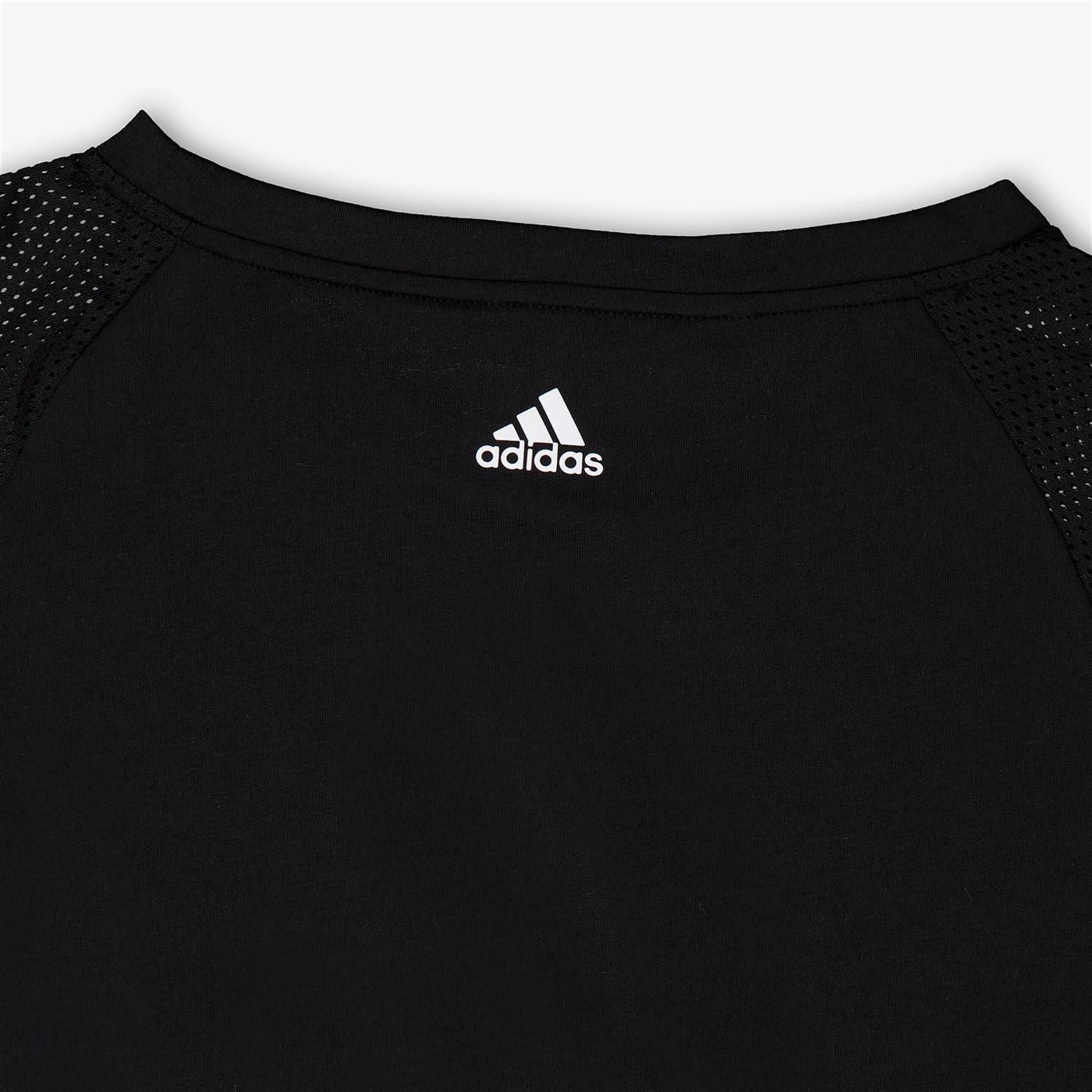 Top adidas - Negro - Camiseta Crop Top Niña