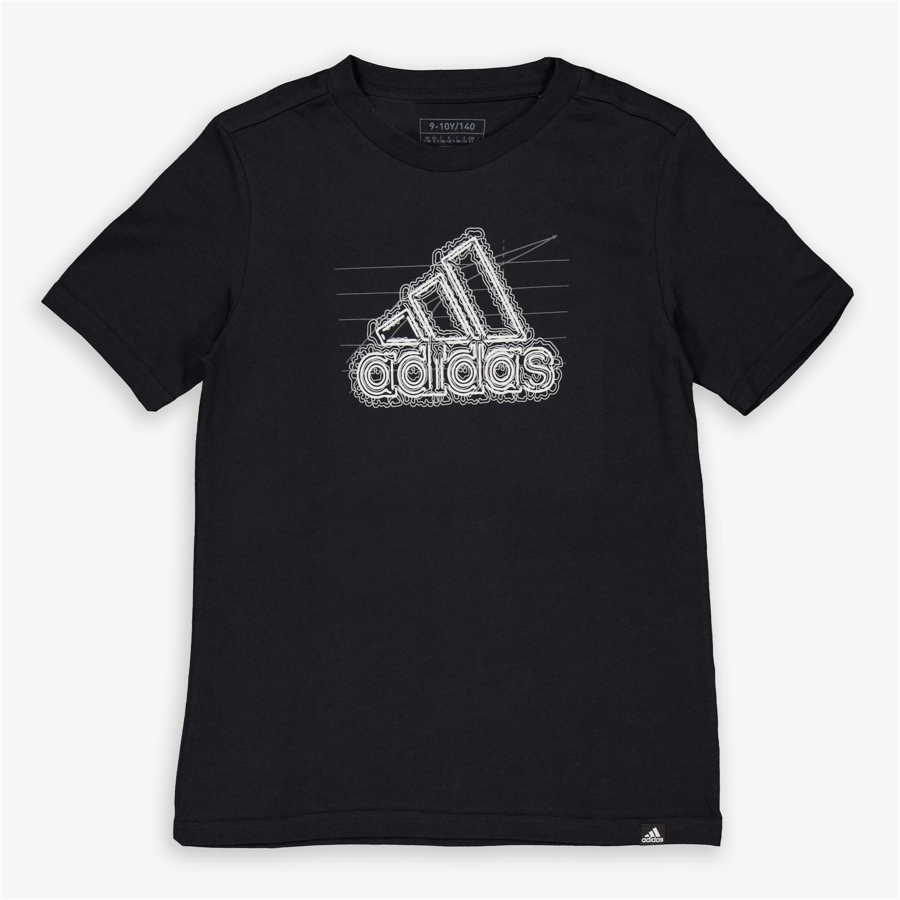 T-shirt adidas - negro - T-shirt Rapaz