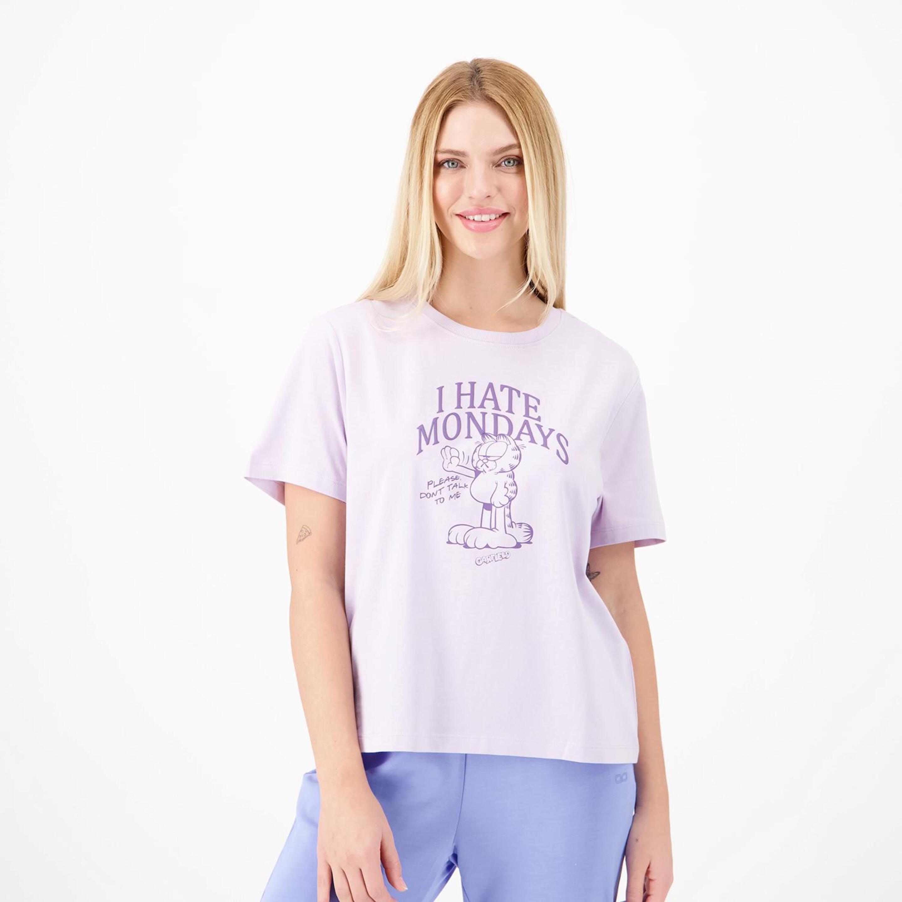 Camiseta Garfield - morado - Camiseta Mujer