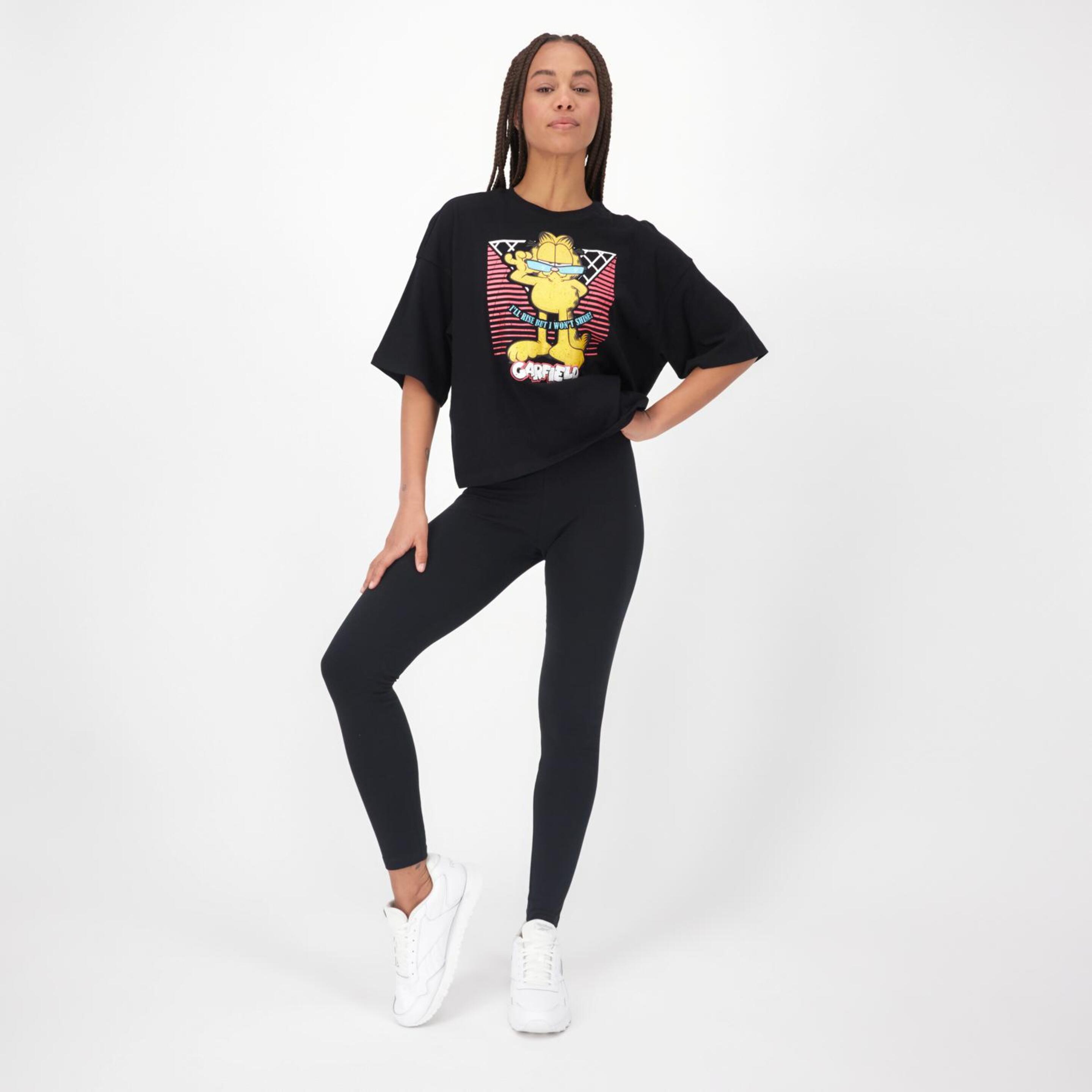 Camiseta Garfield - Negro - Camiseta Mujer