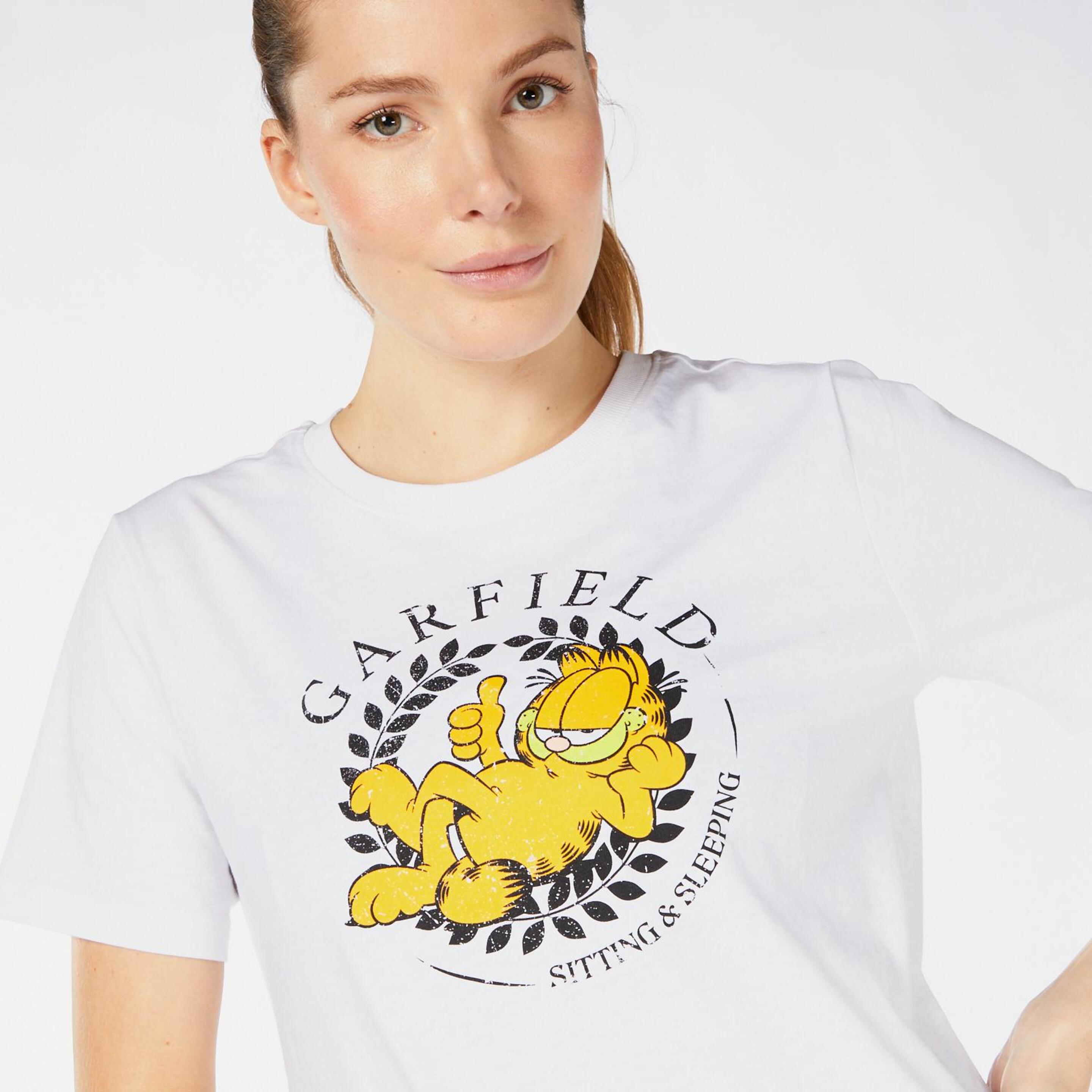 Camiseta Garfield - Blanco - Camiseta Mujer