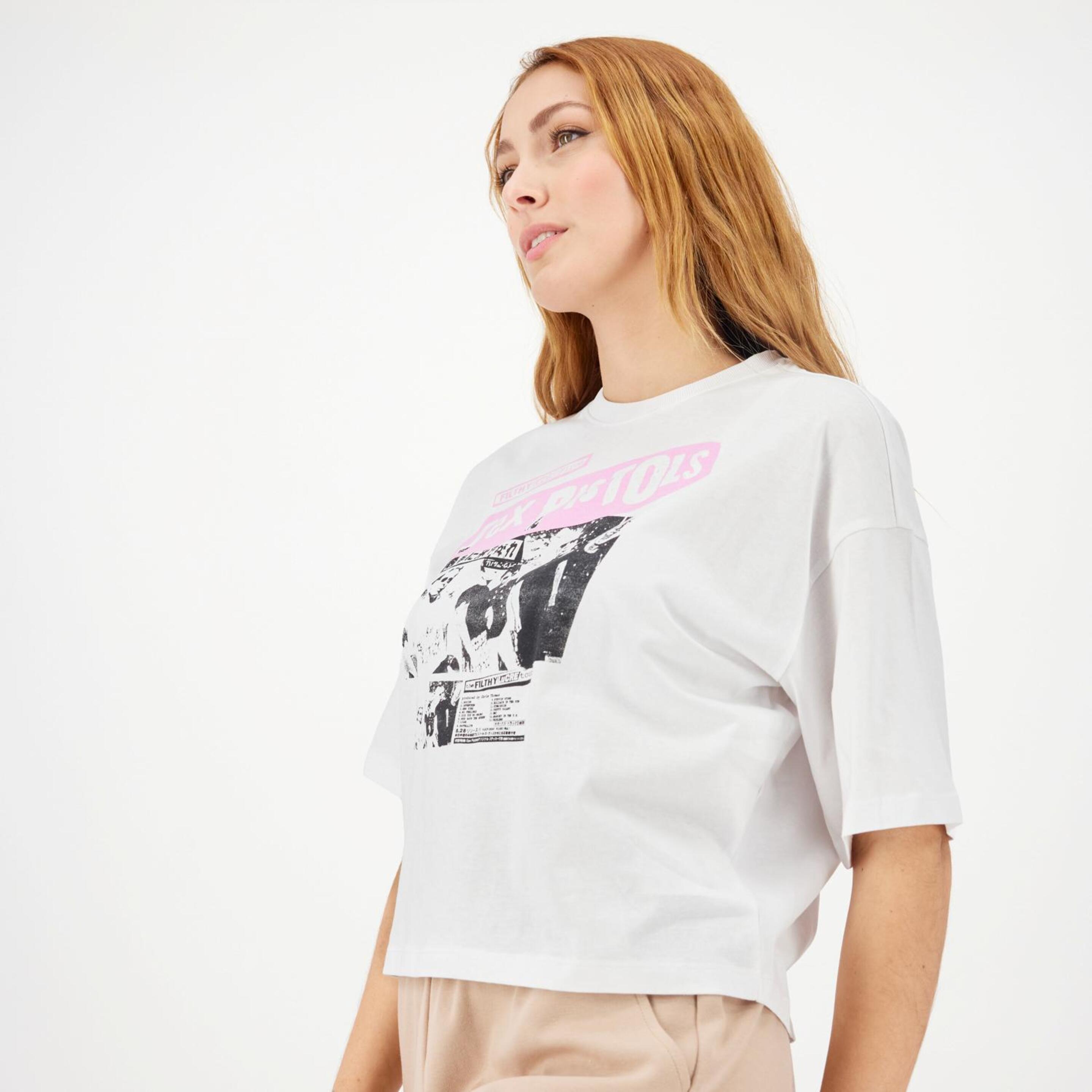Camiseta Sex Pistols - Blanco - Camiseta Mujer
