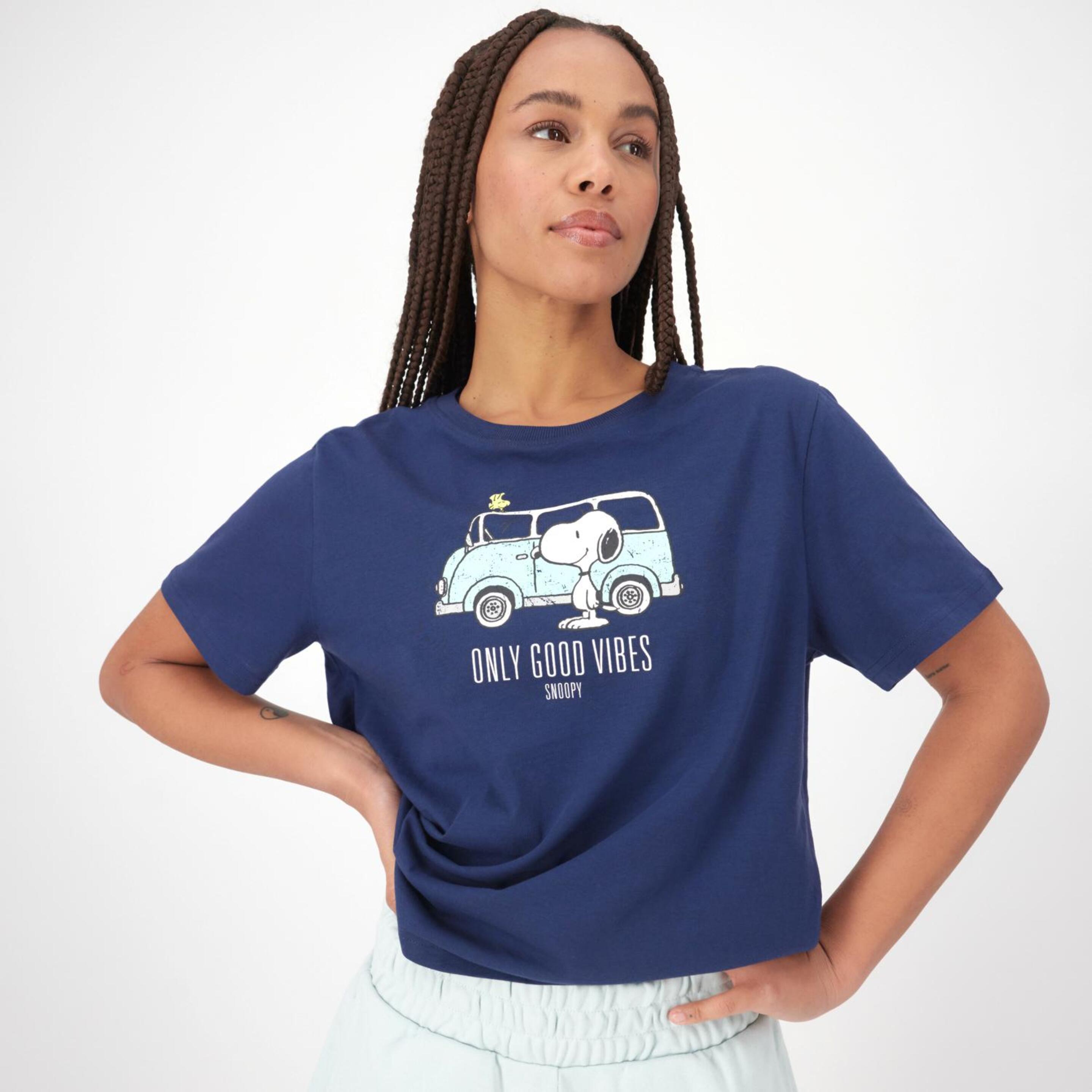 Camiseta Snoopy - azul - Camiseta Mujer Peanuts