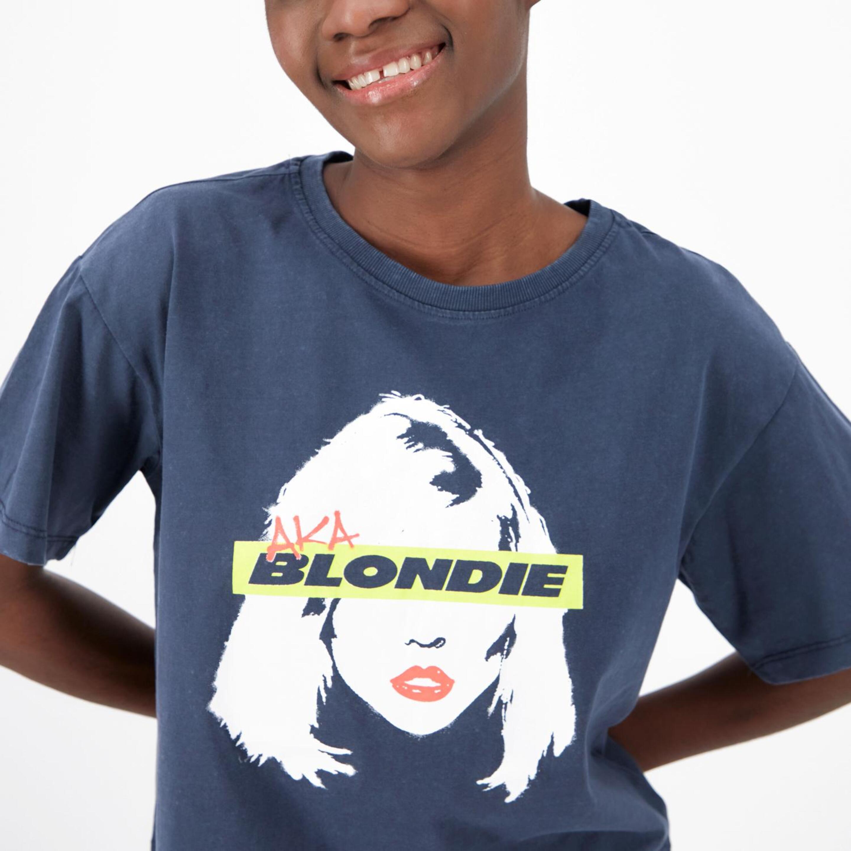 Camiseta Blondie - Gris - Camiseta Boxy Mujer