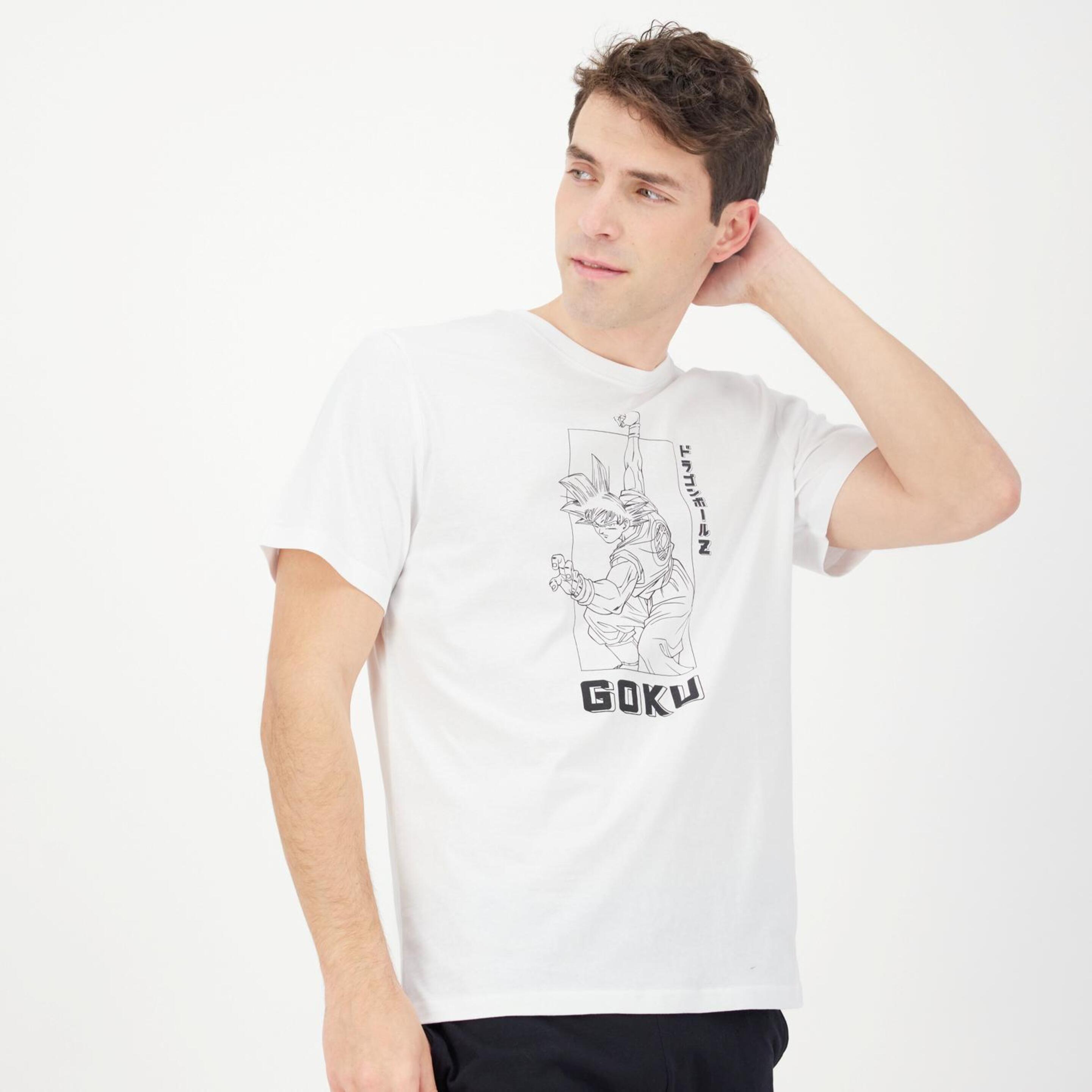 Camiseta Goku - Blanco - Camiseta Hombre Dragon Ball