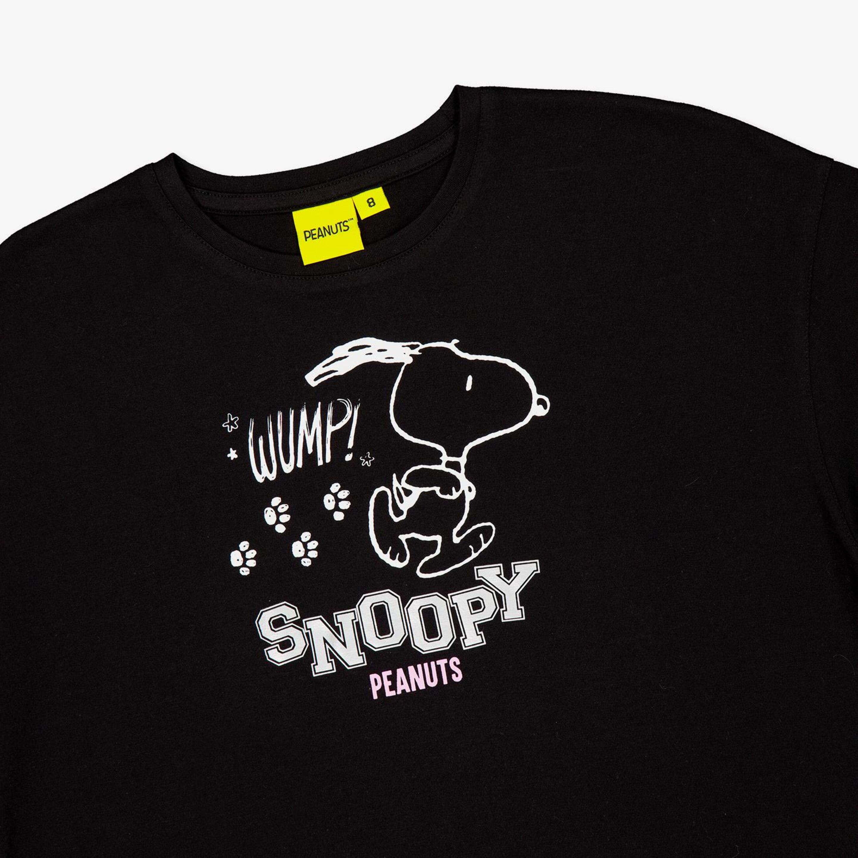 T-shirt Snoopy - Preto - T-shirt Crop Rapariga Peanuts | Sport Zone