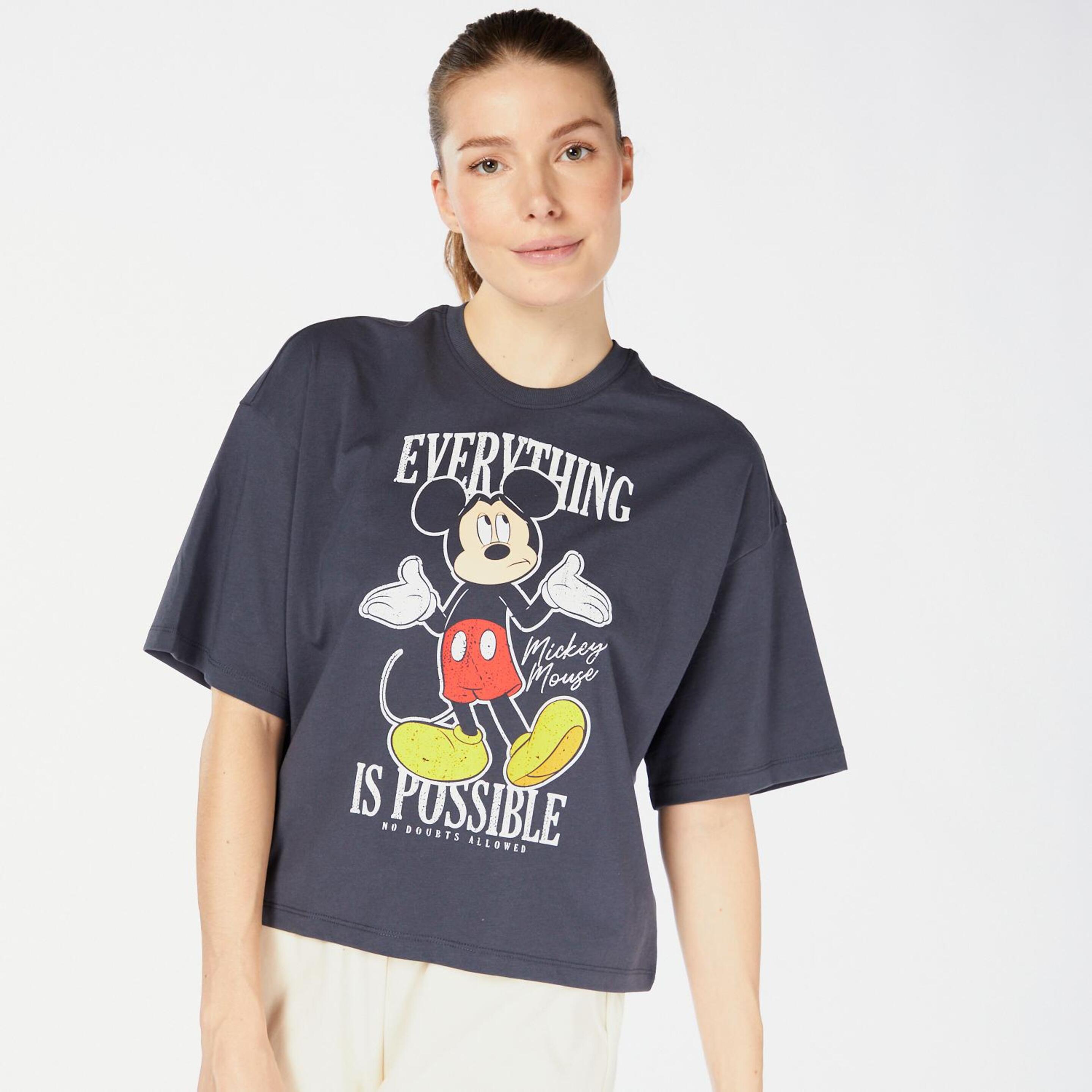 Camiseta Mickey - gris - Camiseta Mujer Disney