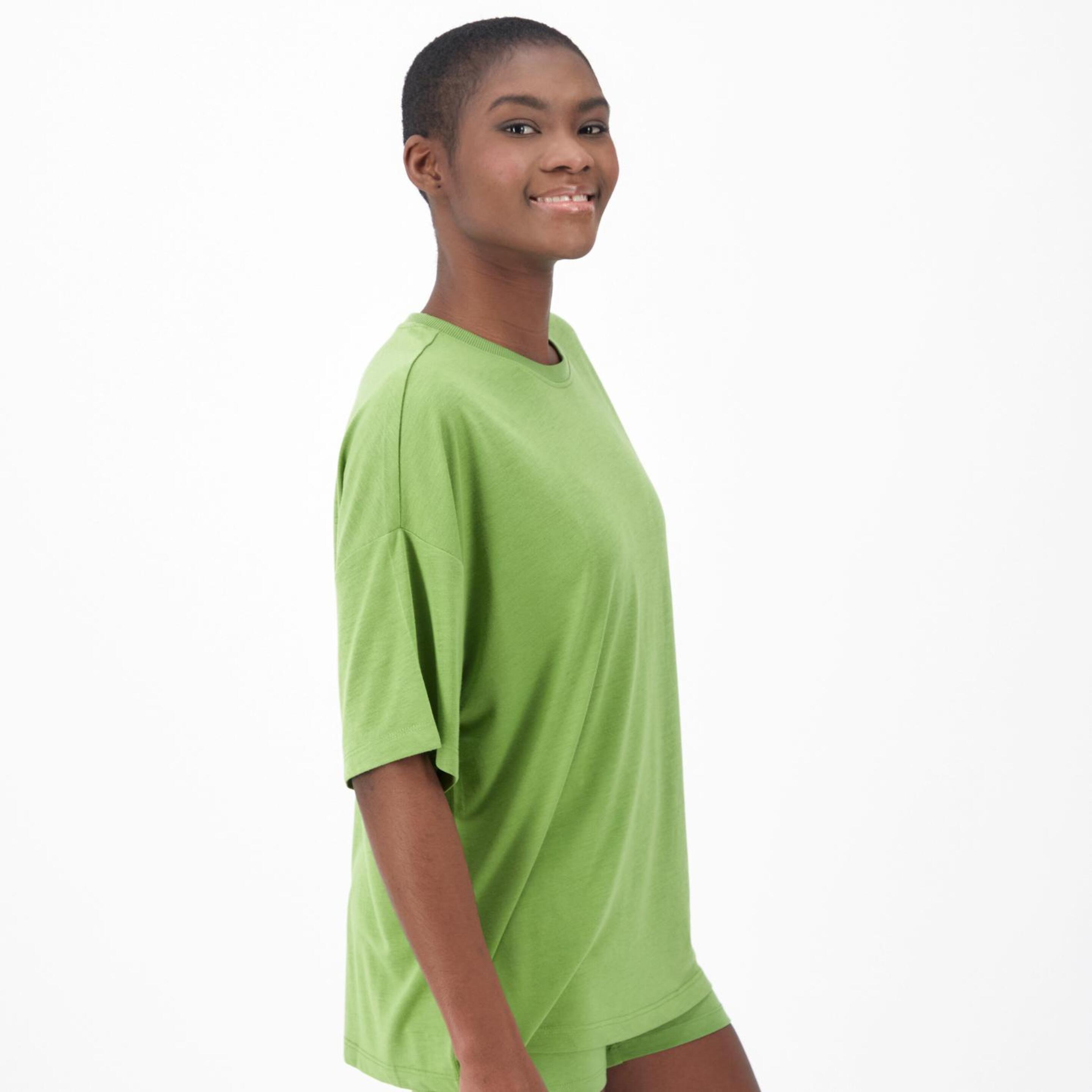 Up Basic - Kaki - Camiseta Oversize Mujer