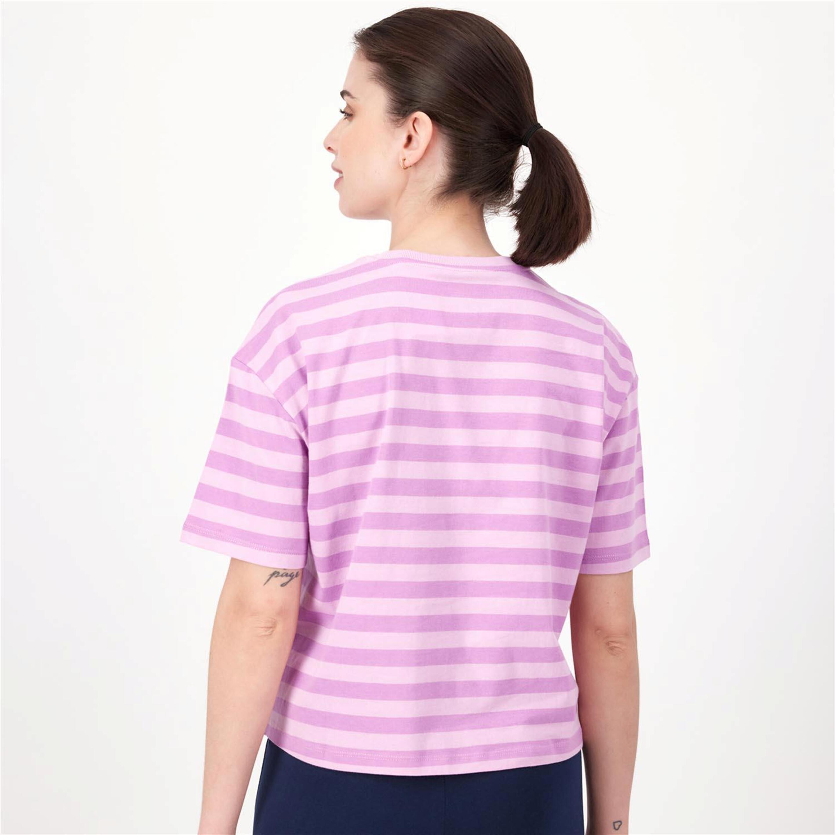 Up Stamps - Rosa - Camiseta Boxy Mujer