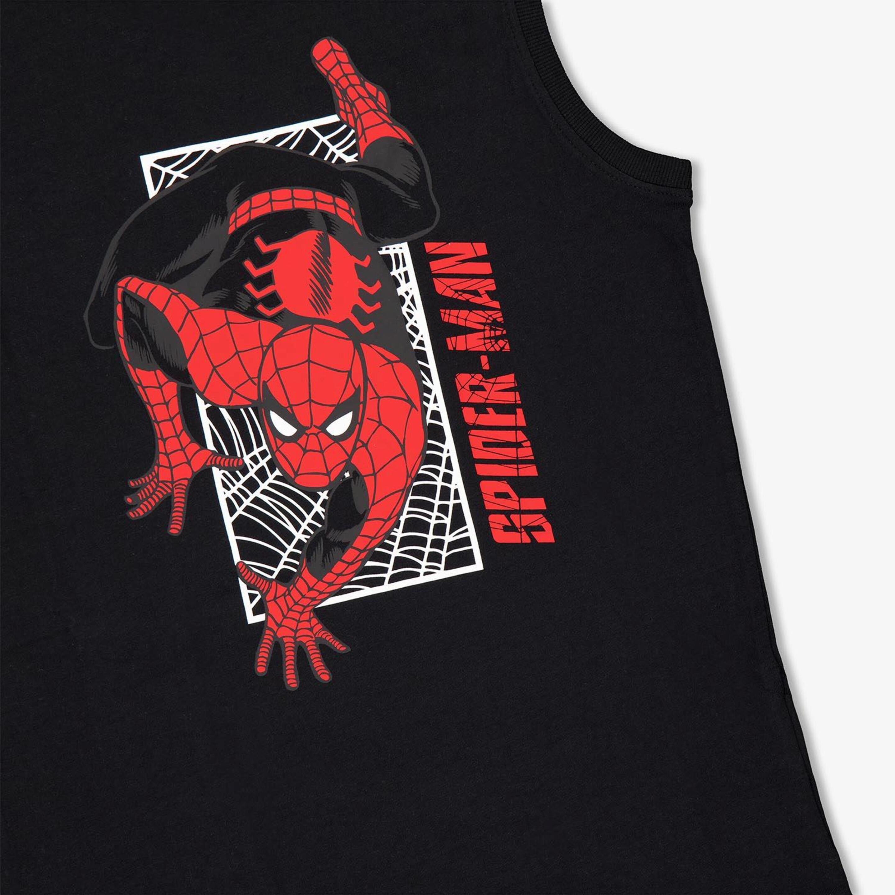 Camiseta Spiderman - Negro - Camiseta Tirantes Niño Marvel