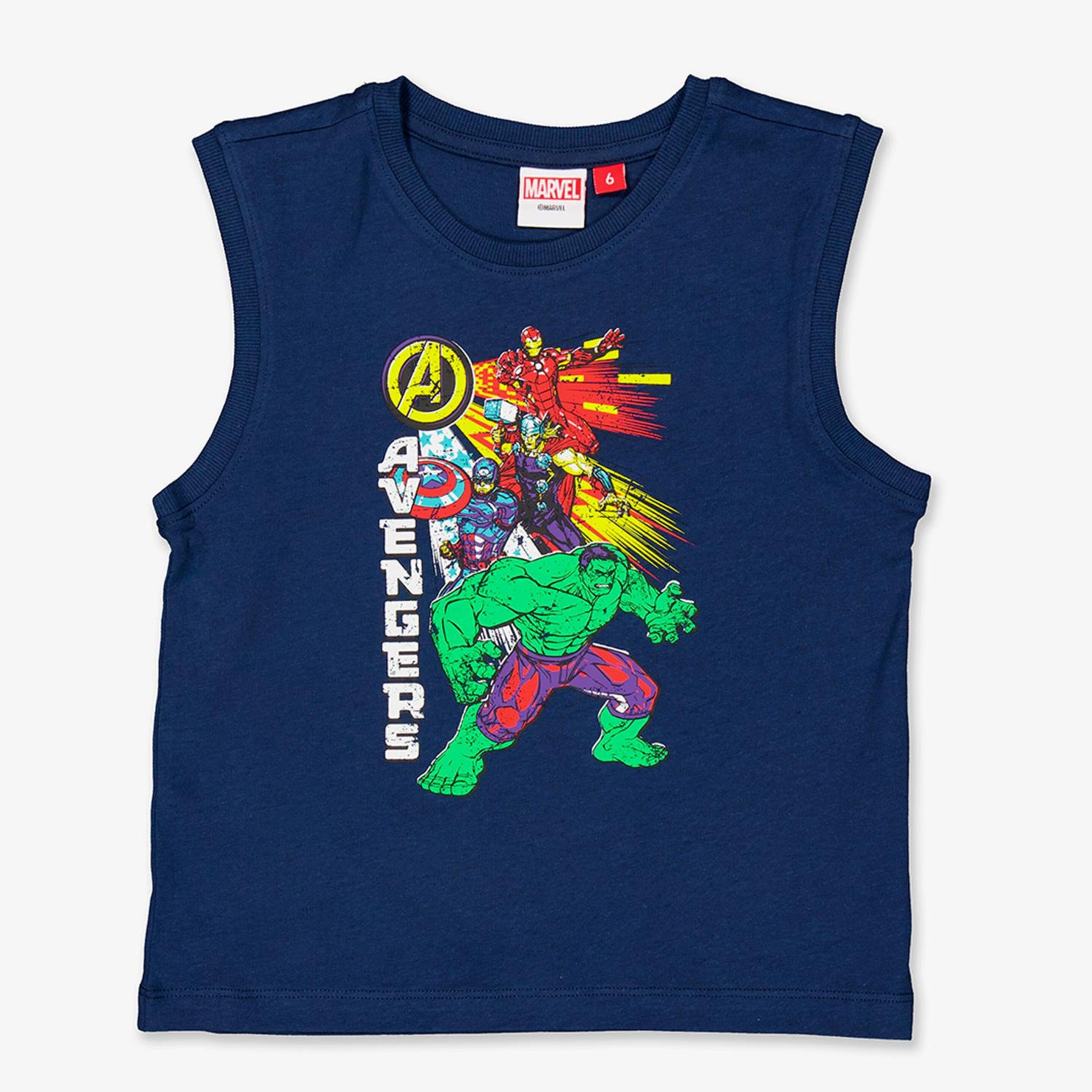 Camiseta Avengers - Marino - Camiseta Tirantes Niño Marvel
