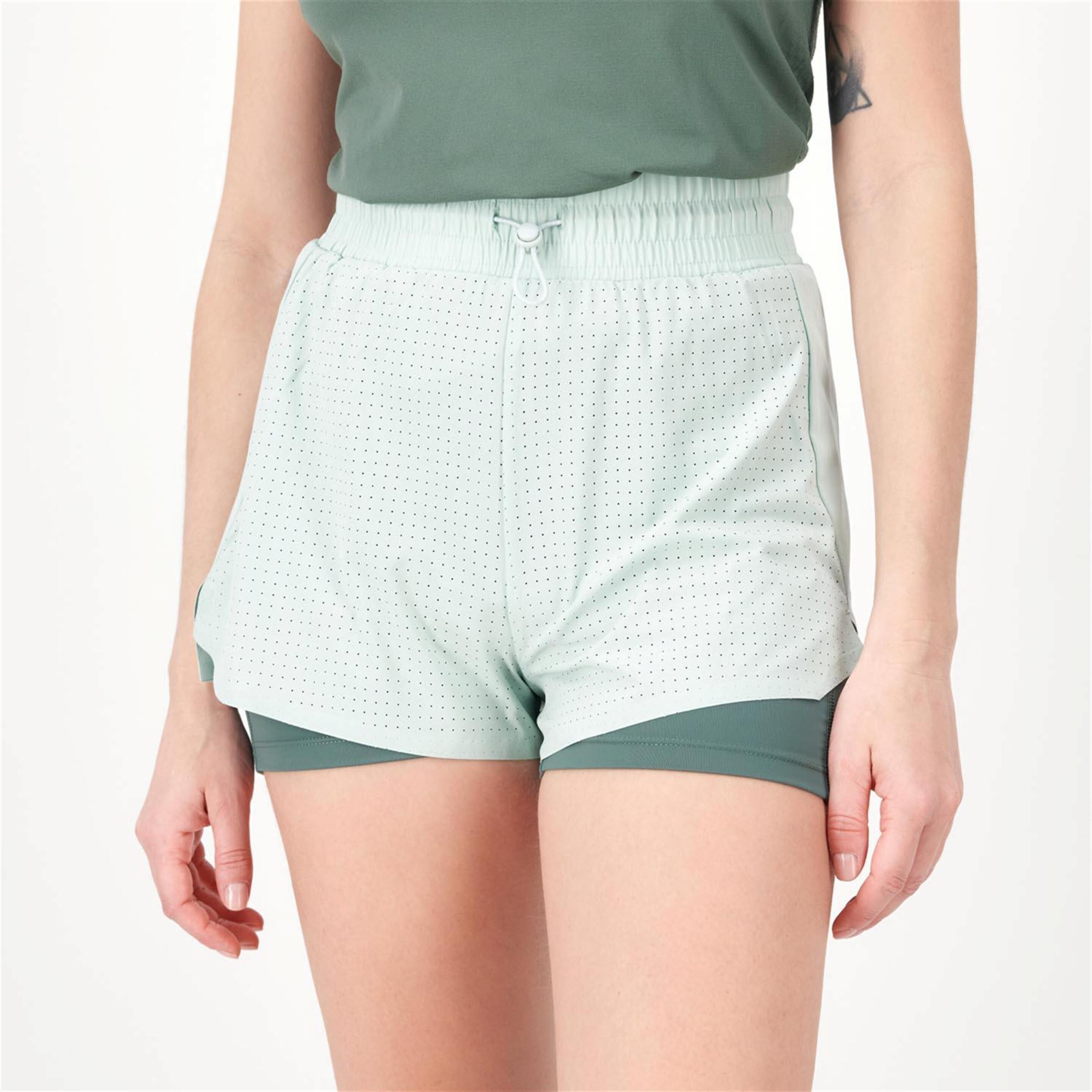 Pantalón Corto Fila - Verde - Pantalón Corto + Malla Mujer