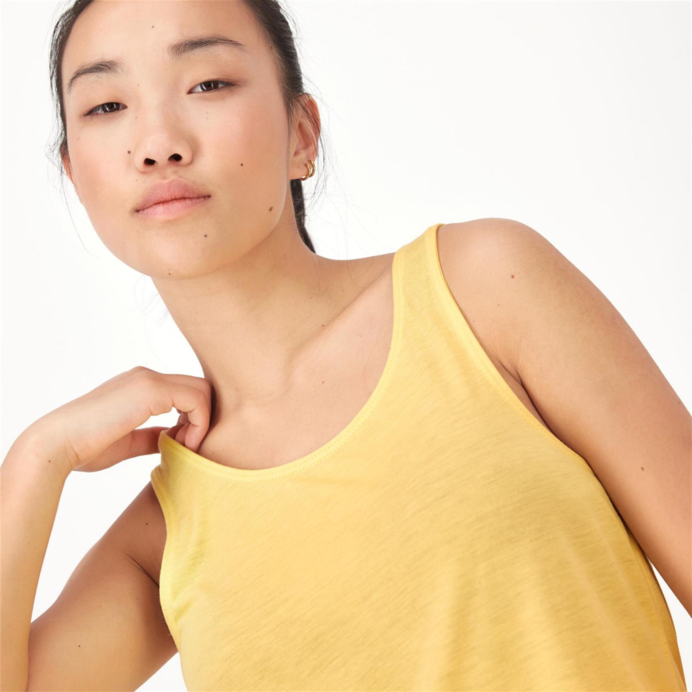 Camiseta Up - Amarillo - Camiseta Tirantes Mujer