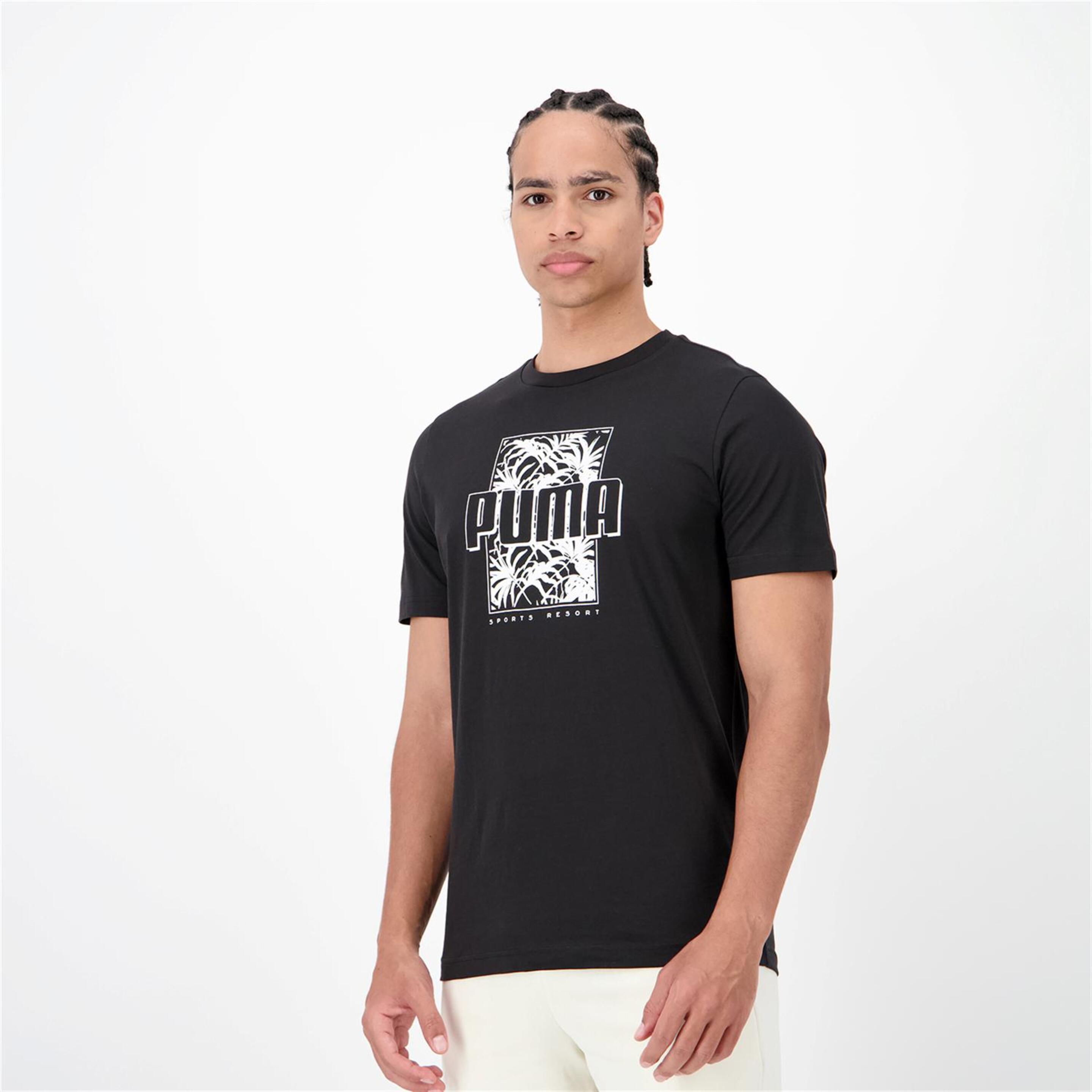 Puma Palm - Negro - Camiseta Hombre