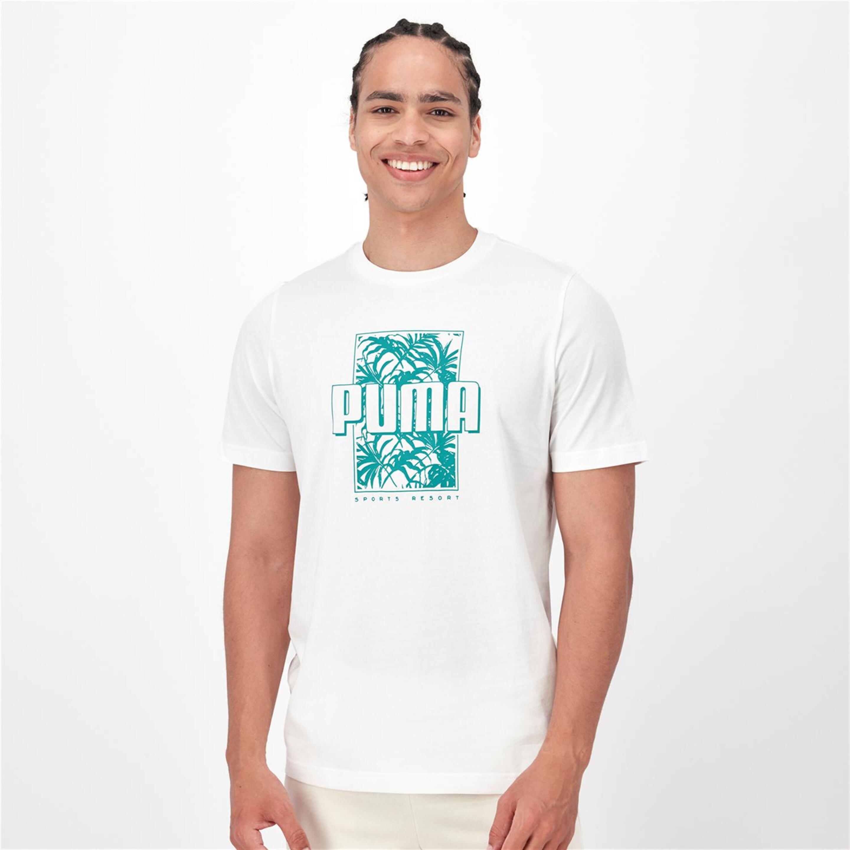 Puma Palm - blanco - Camiseta Hombre