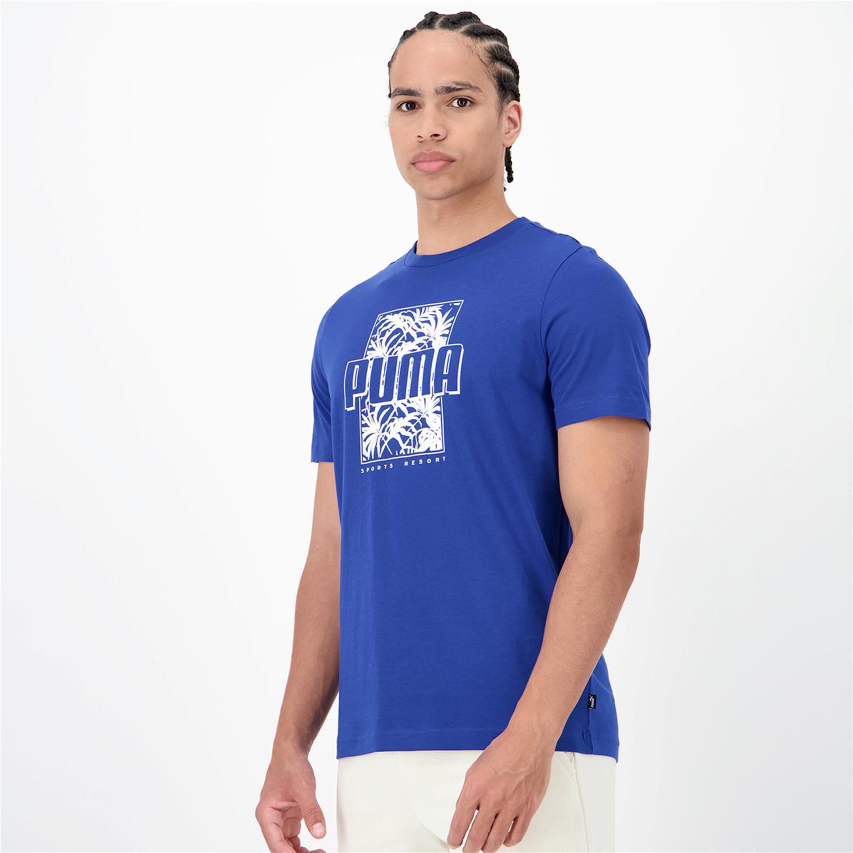 Puma Palm - Azul - Camiseta Hombre