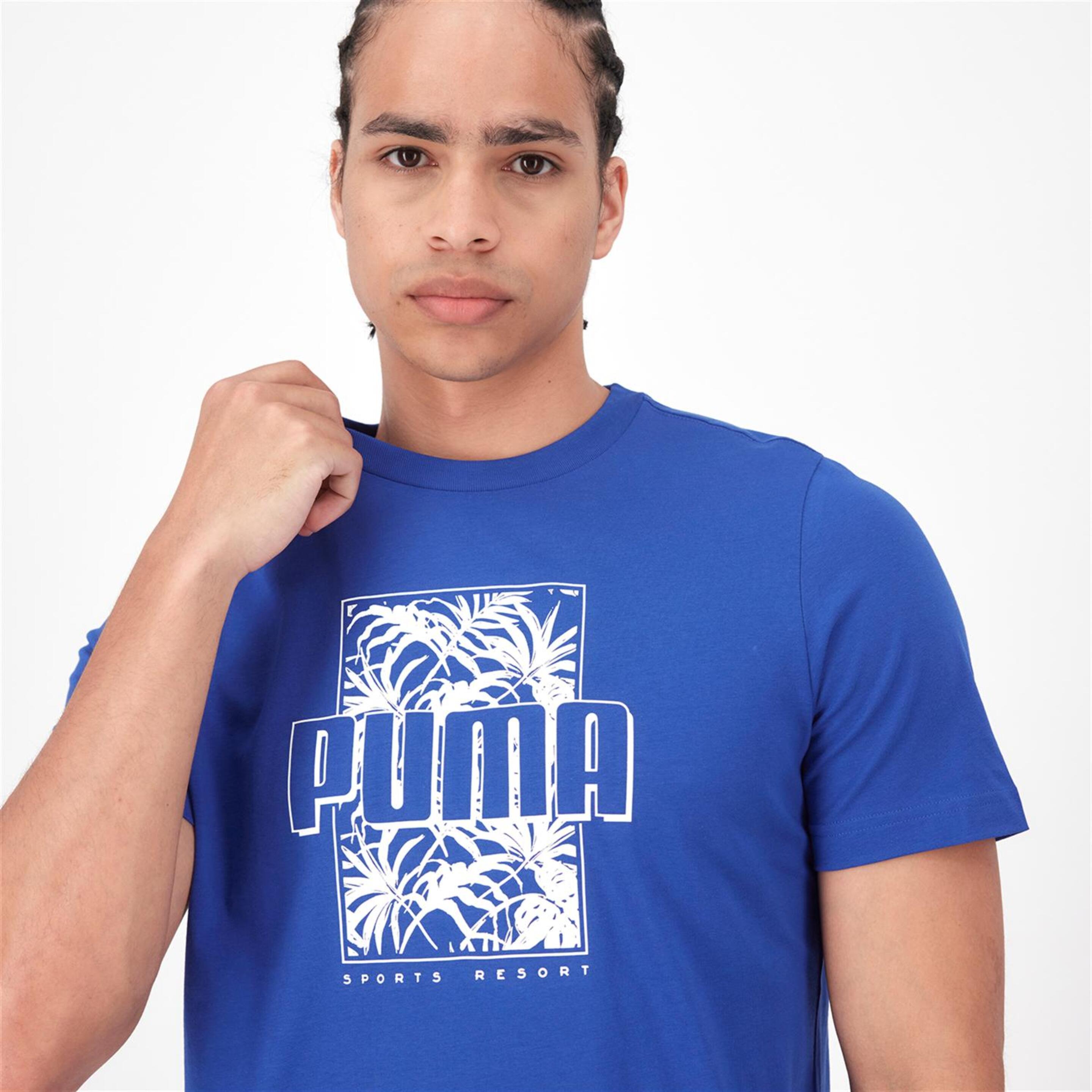 Puma Palm - Azul - Camiseta Hombre