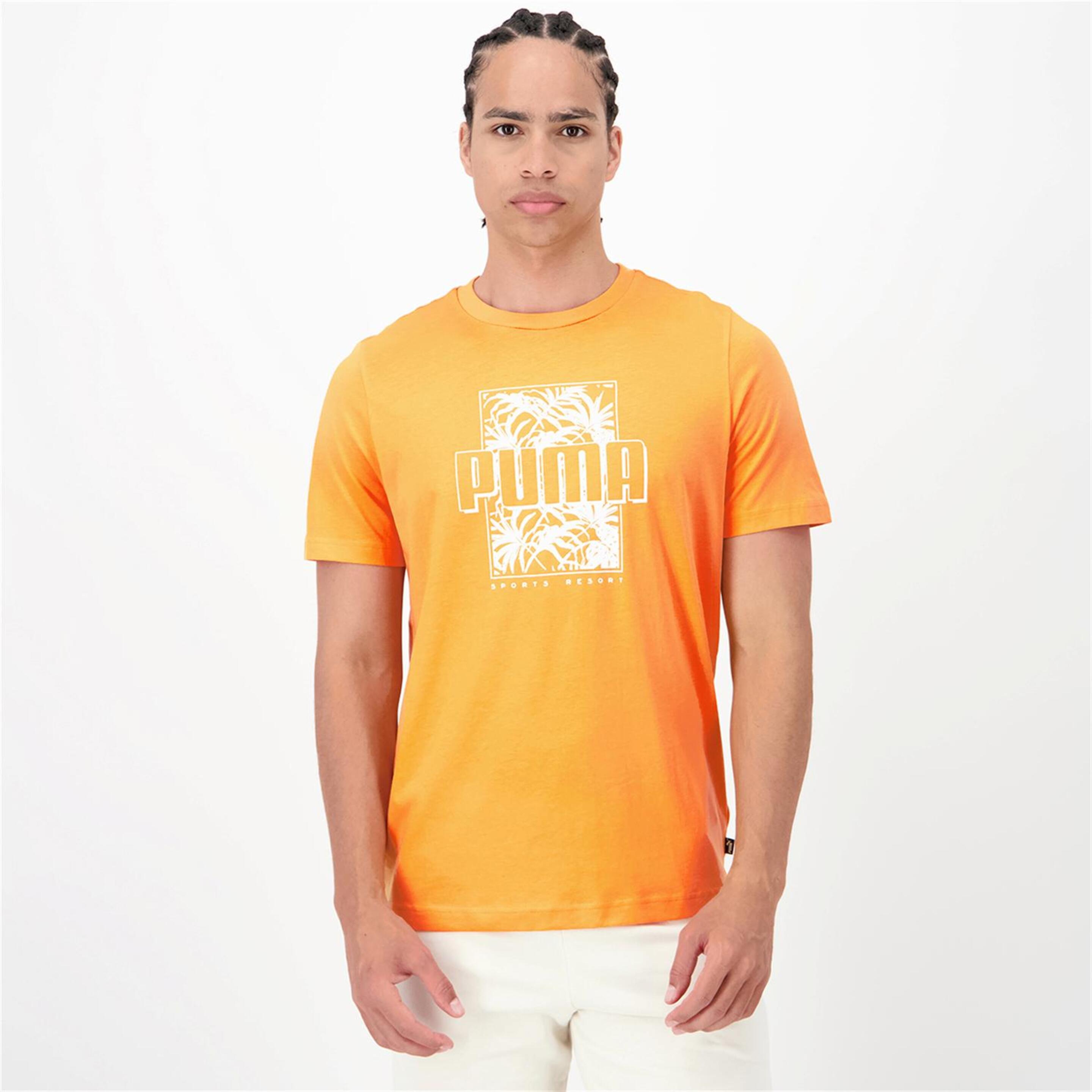 Puma Palm - naranja - T-shirt Homem