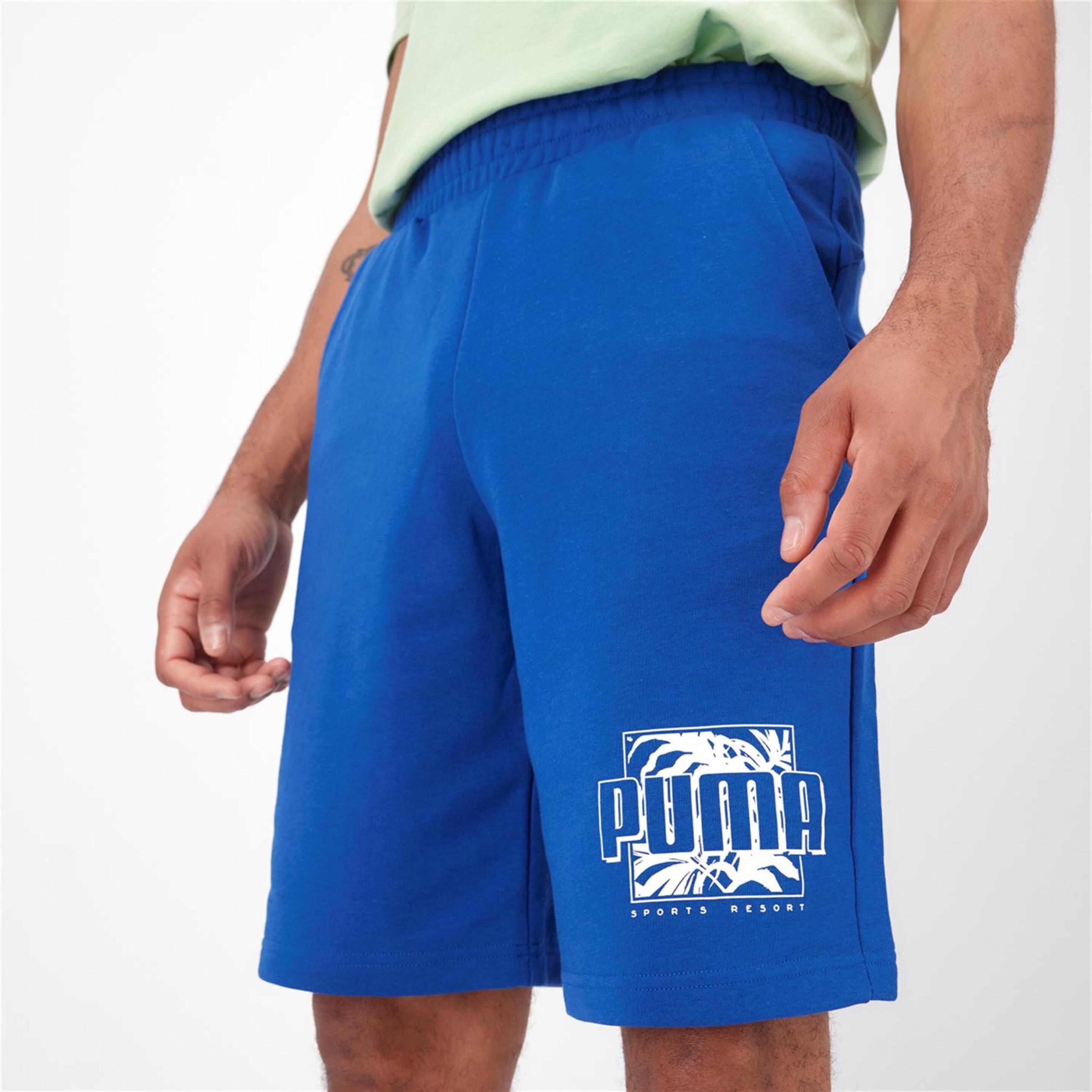 Puma Palm - azul - Pantalón Corto Hombre