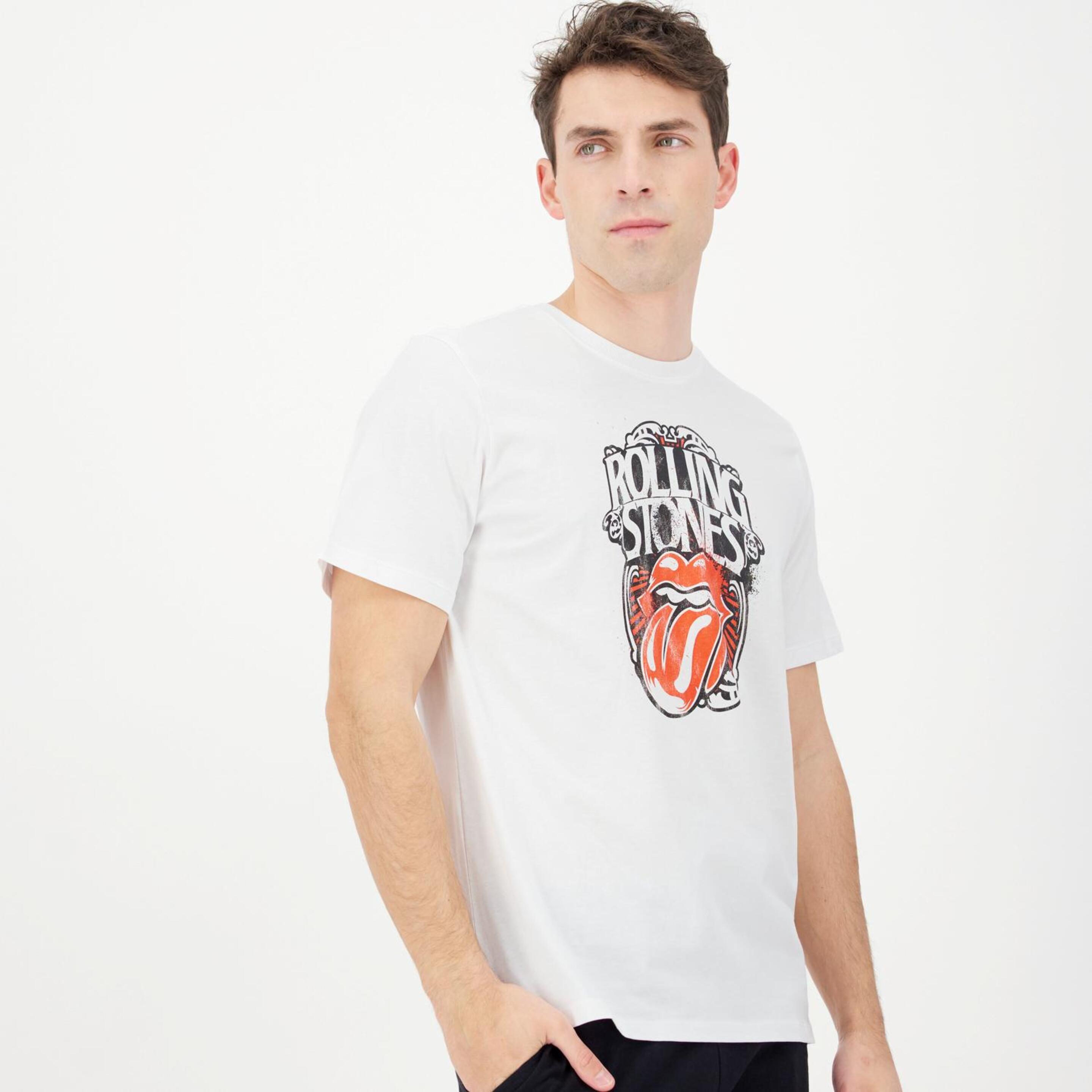 Camiseta Rolling Stones - Blanco - Camiseta Hombre