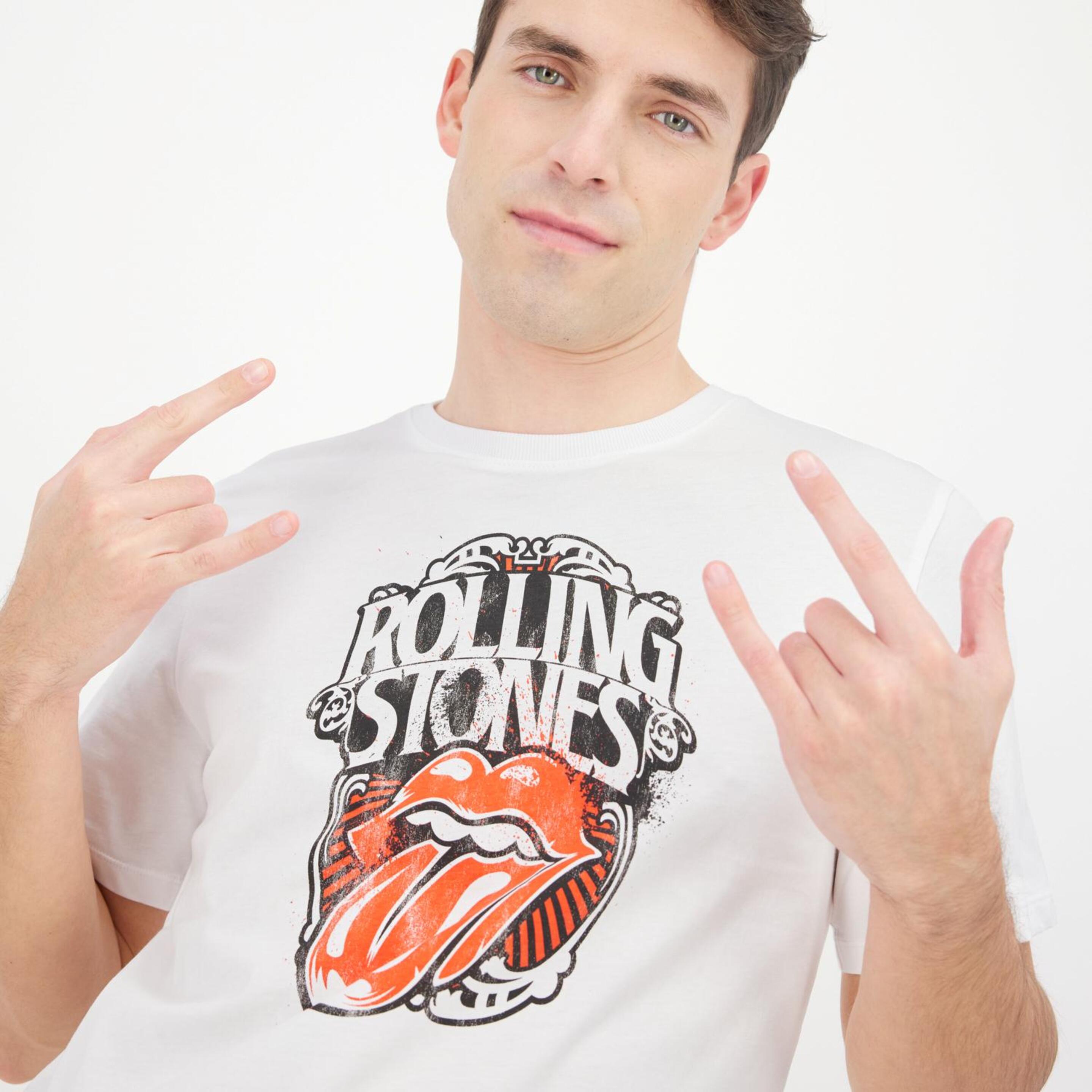 Camiseta Rolling Stones - Blanco - Camiseta Hombre