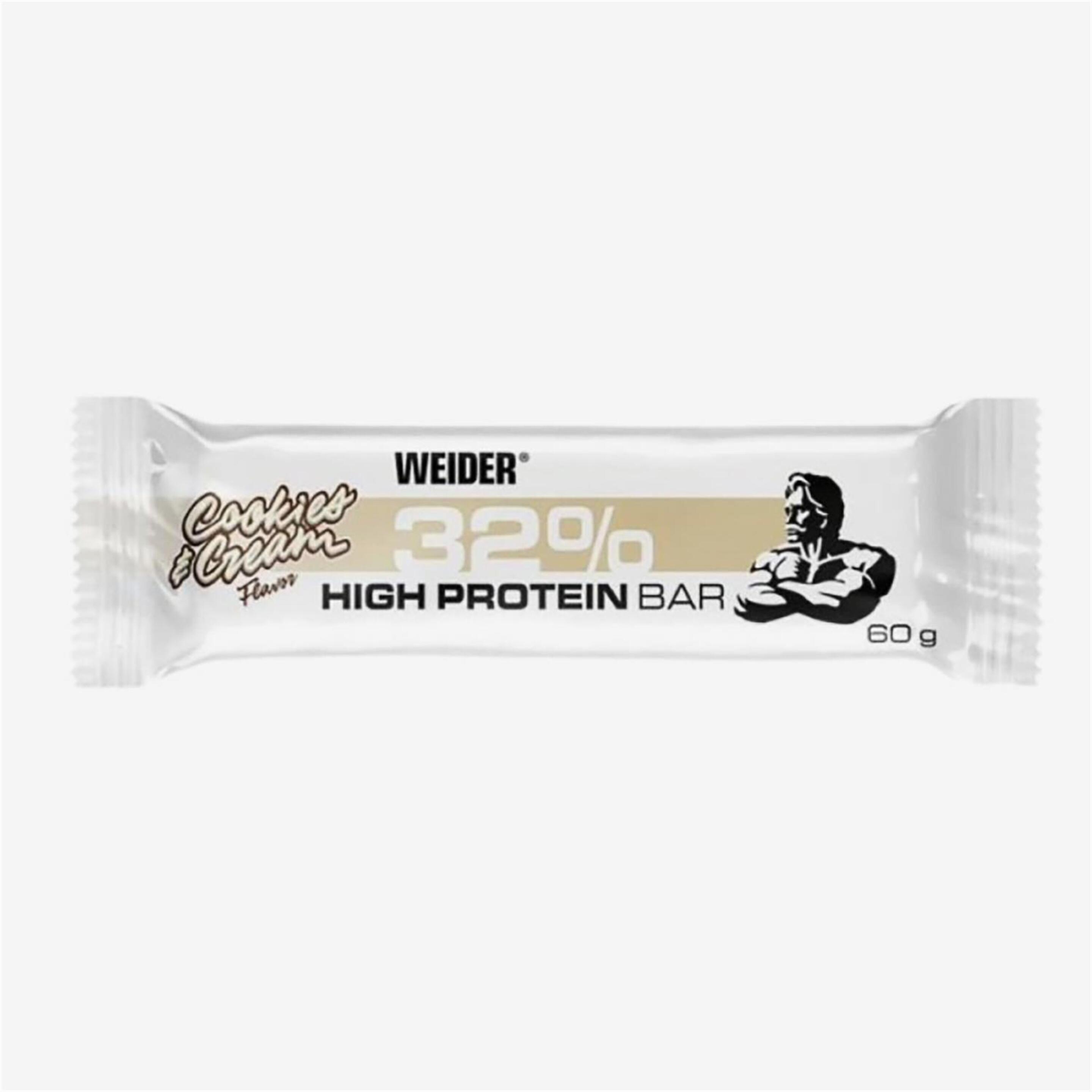 32 Protein Bar Cookies 60gr - unico - Barrita Energética