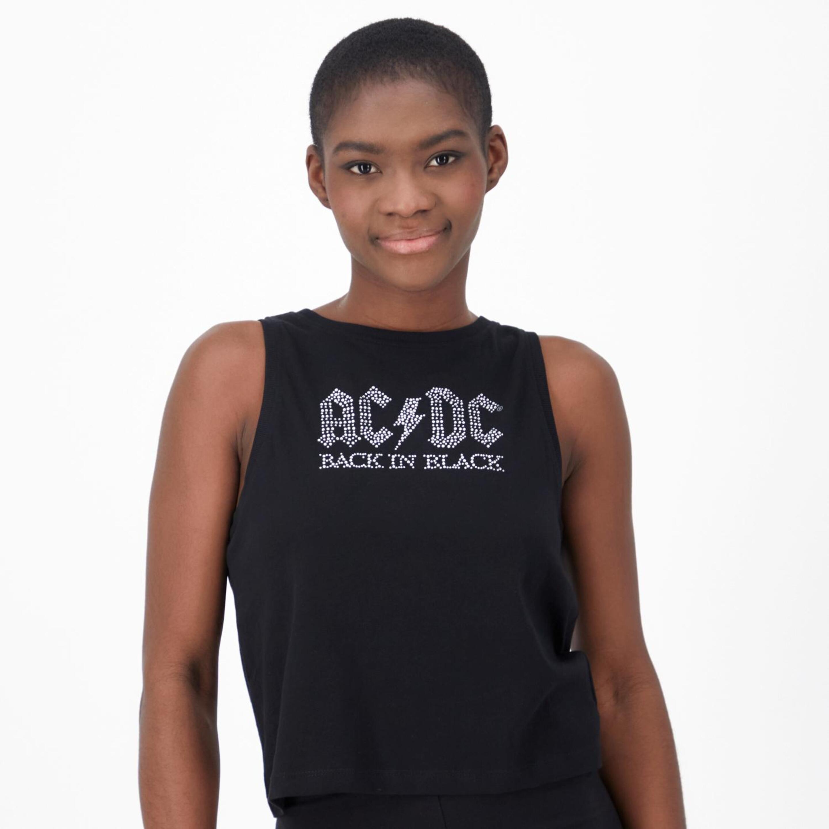 Camiseta Ac/dc - negro - Camiseta Sin Mangas Mujer