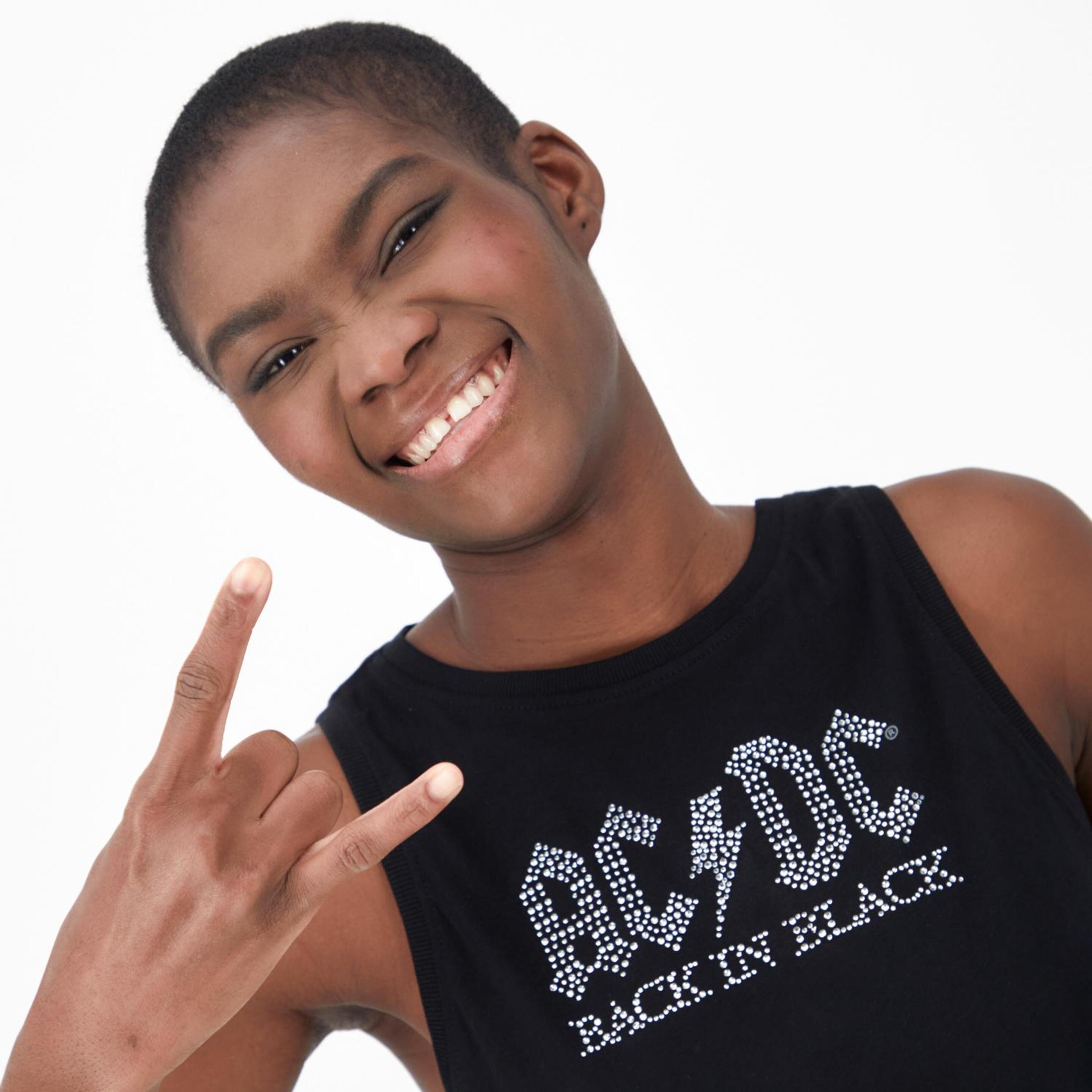 Camiseta AC/DC - Negro - Camiseta Sin Mangas Mujer
