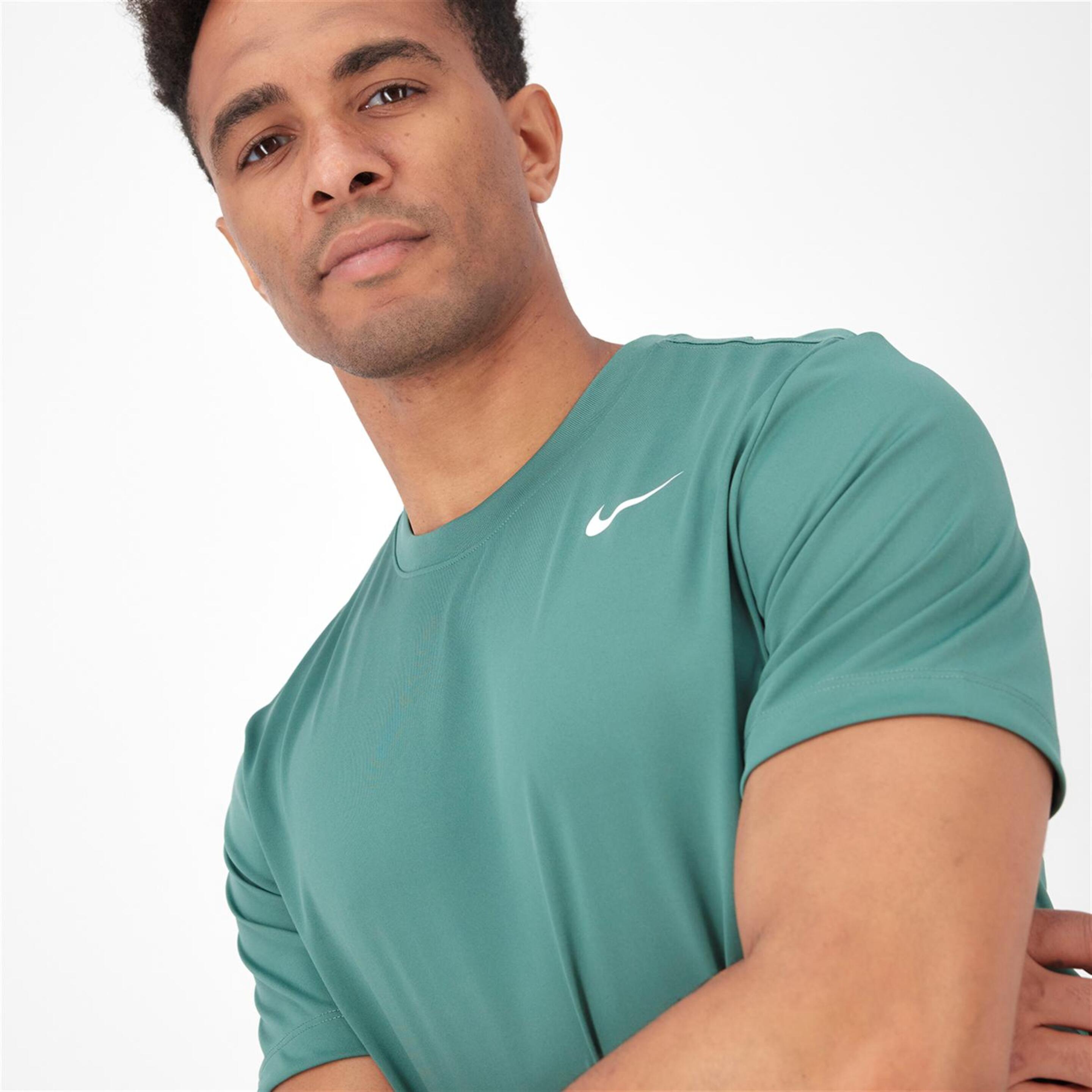 Camiseta Nike - Verde - Camiseta Running Hombre