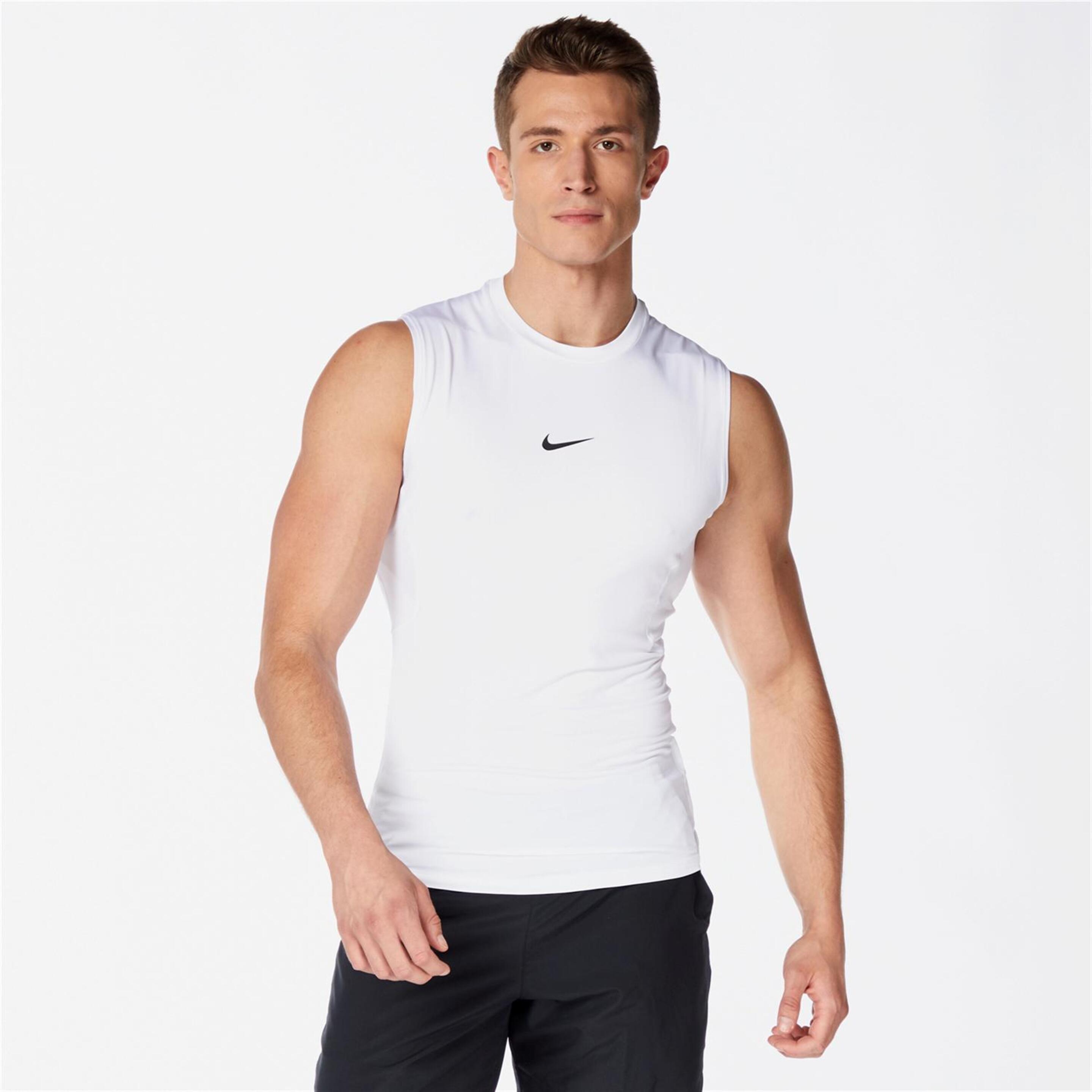 Camiseta Compresión Nike - blanco - Camiseta Running Hombre
