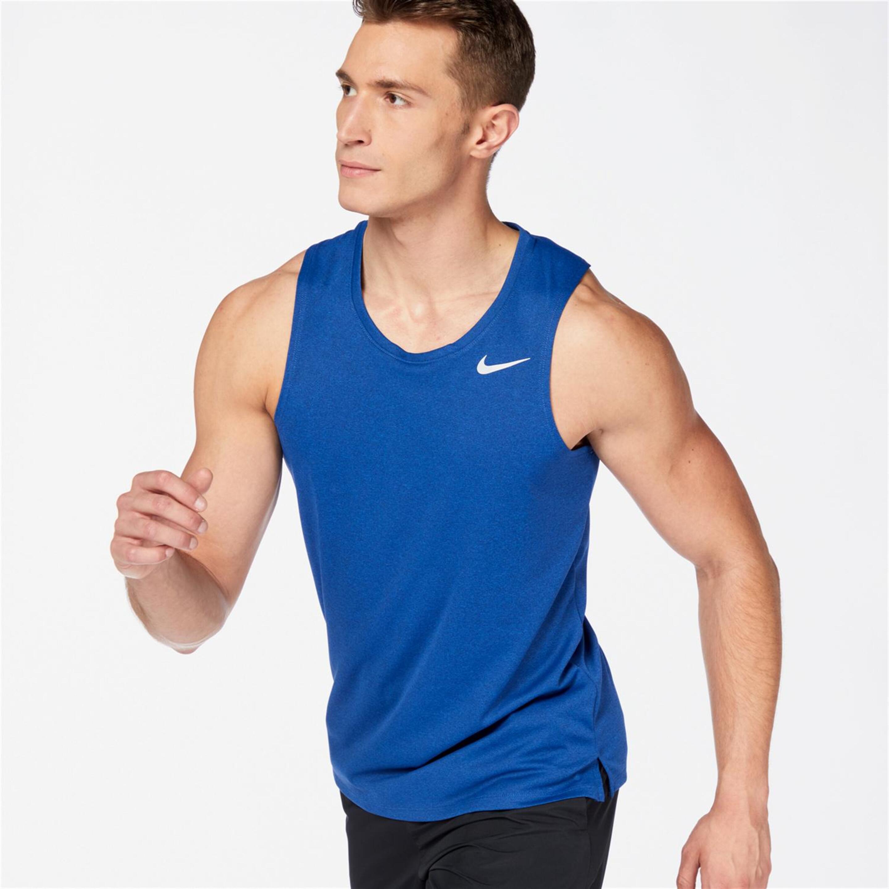 Nike Miler - Azul - Camiseta Tirantes Hombre