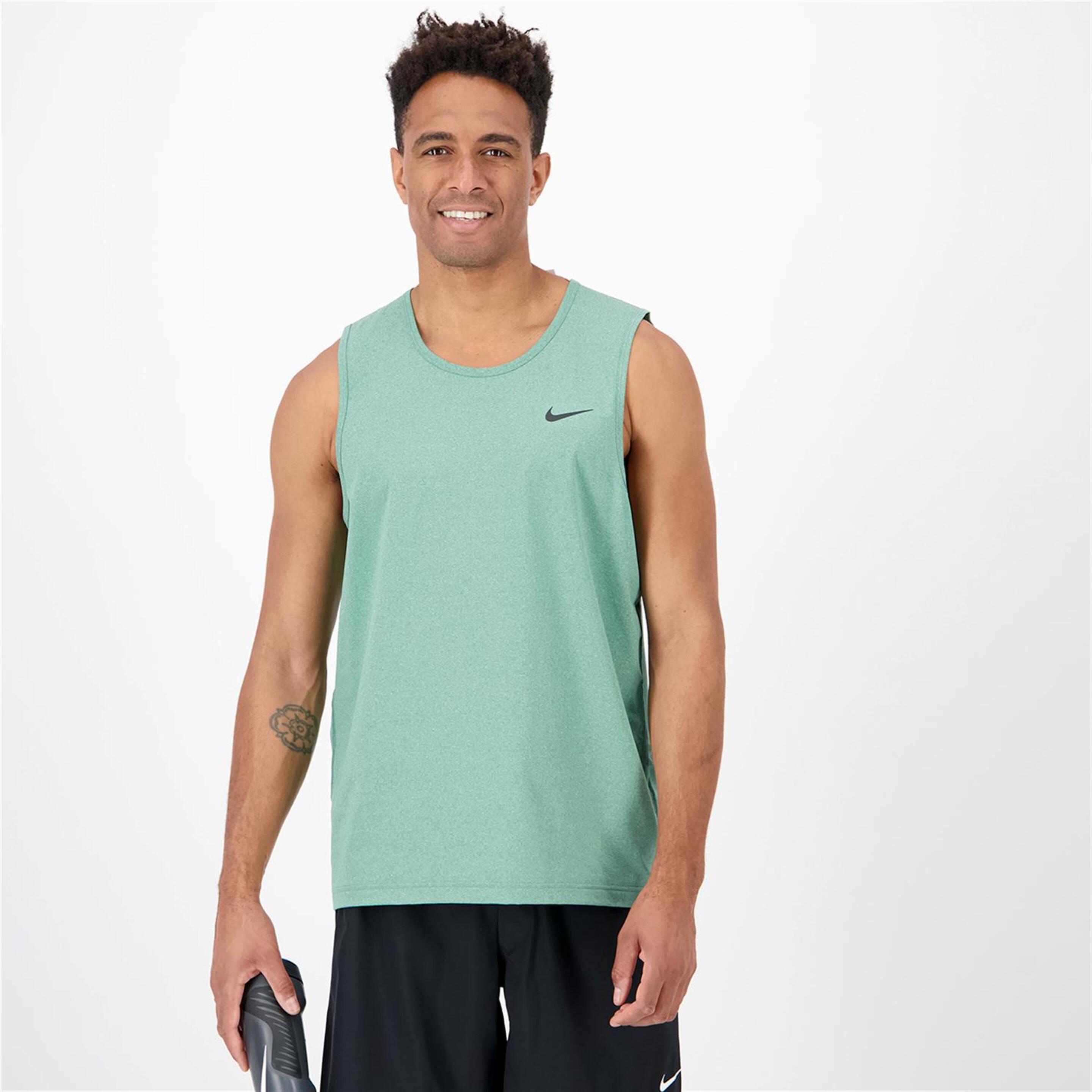 Nike Hyverse Dri-fit - verde - Camisola Alças Running Homem